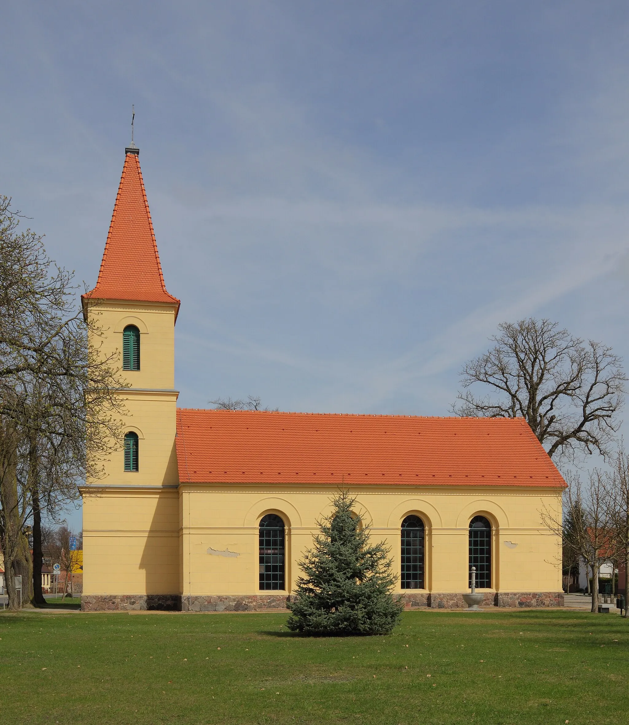 Photo showing: Village church in Briesen (Mark), Brandenburg, Germany