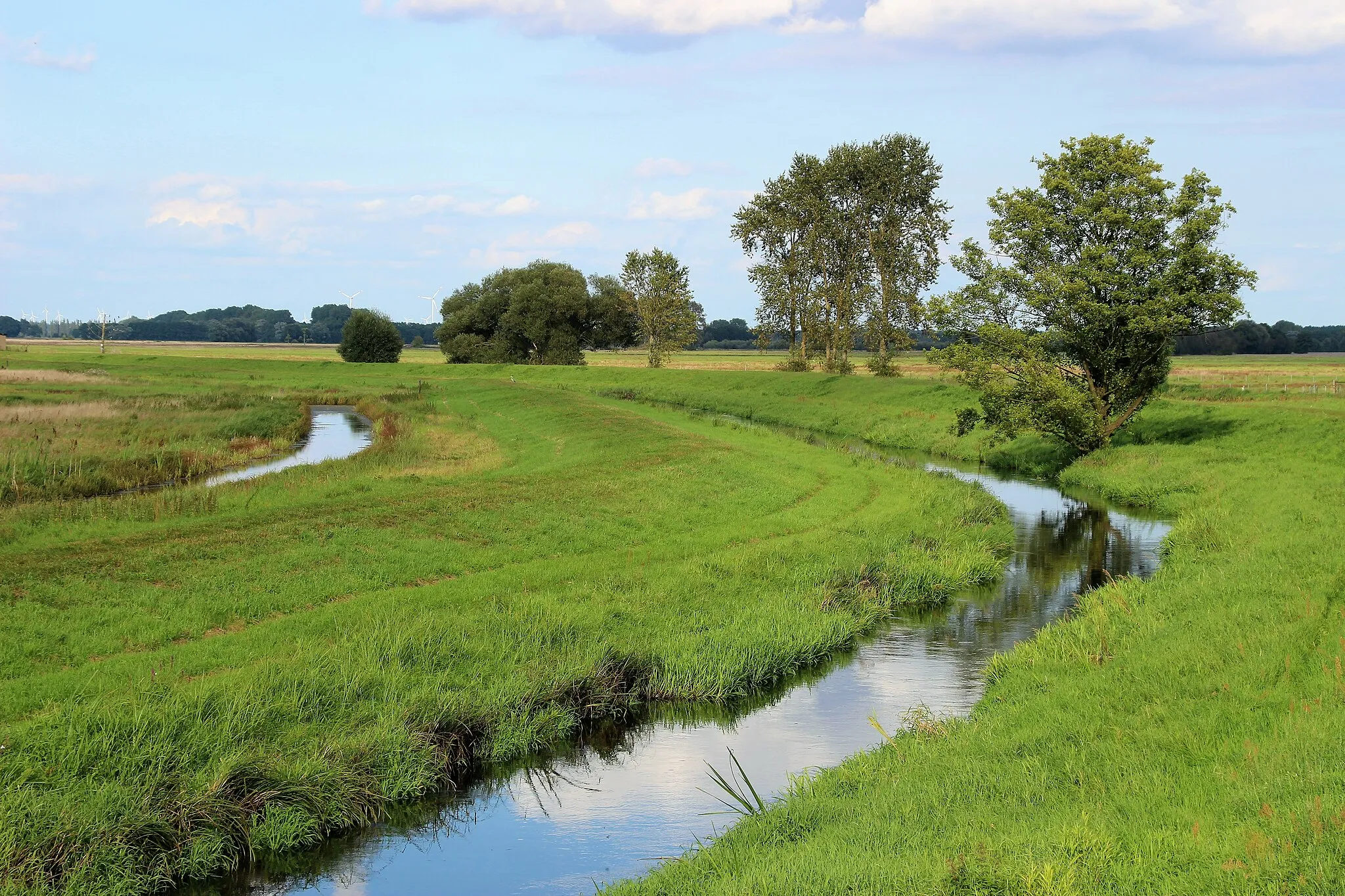 Photo showing: Blick von der Brücke über die Alte Jäglitz gen Nordosten