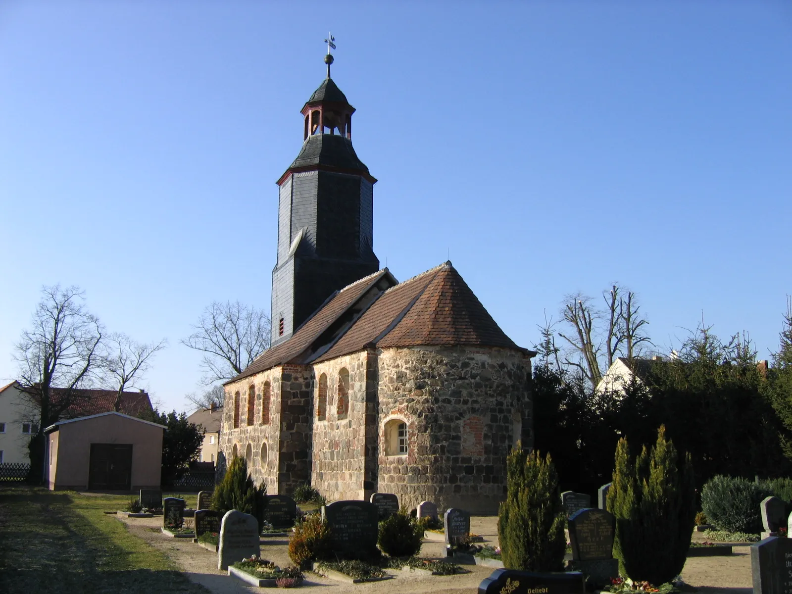 Photo showing: Dorfkirche Kaltenborn, Niedergörsdorf, Landkreis Teltow-Fläming, Brandenburg, Gesamtansicht