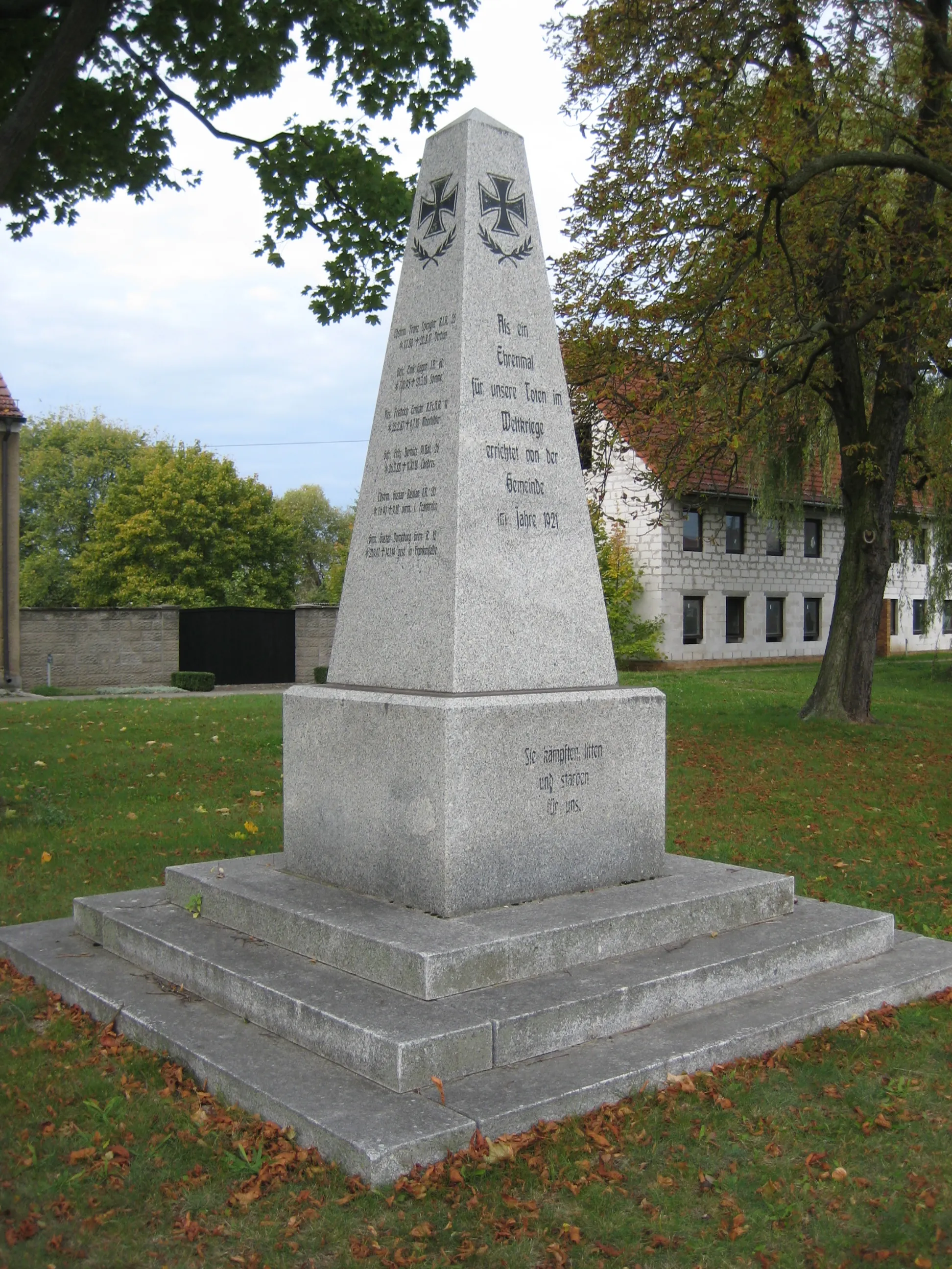 Photo showing: Frankenfelde - Denkmal 1.Weltkrieg