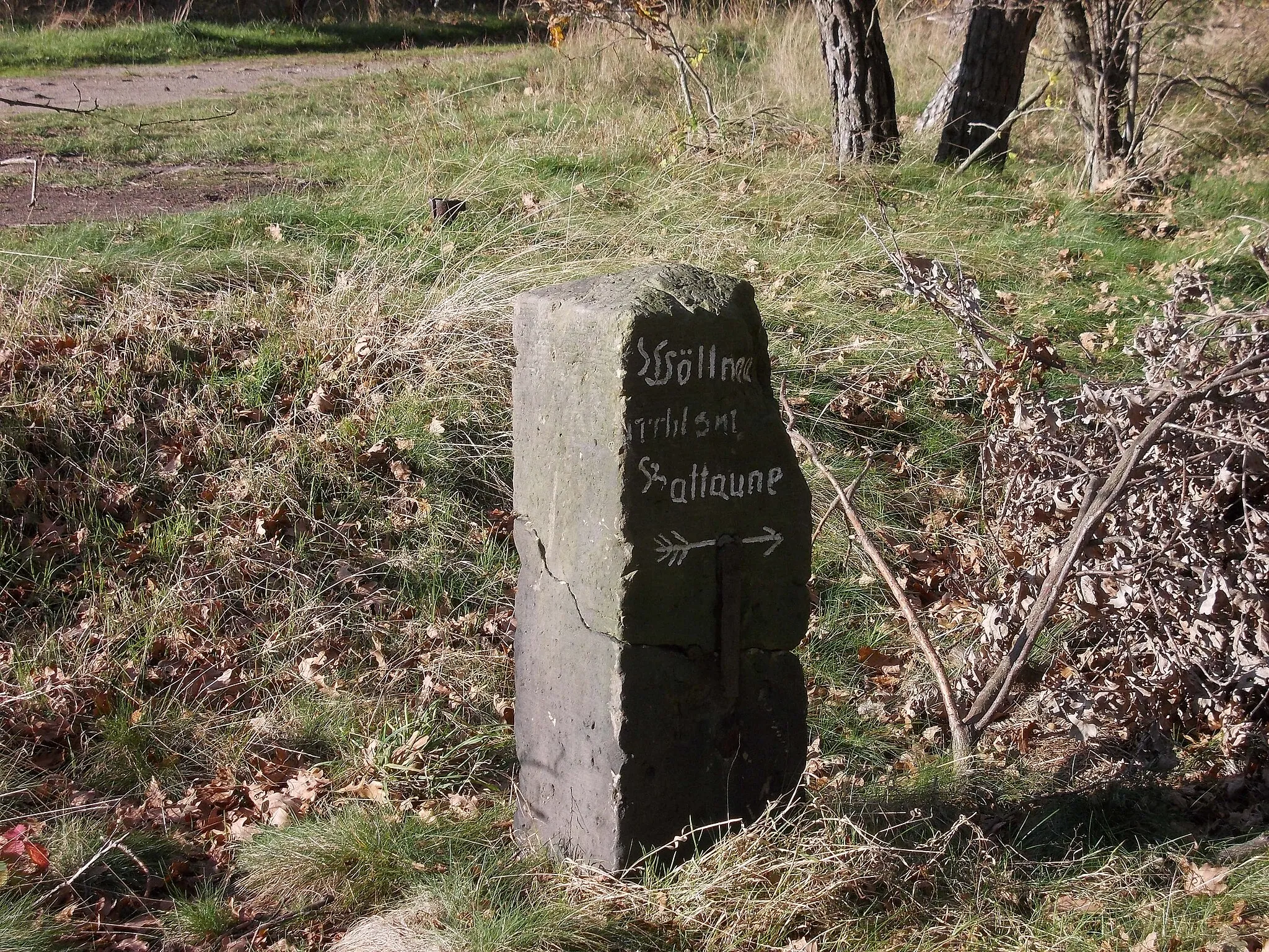 Photo showing: Old signpost near Sprotta (Doberschütz, Nordsachsen district, Saxony)