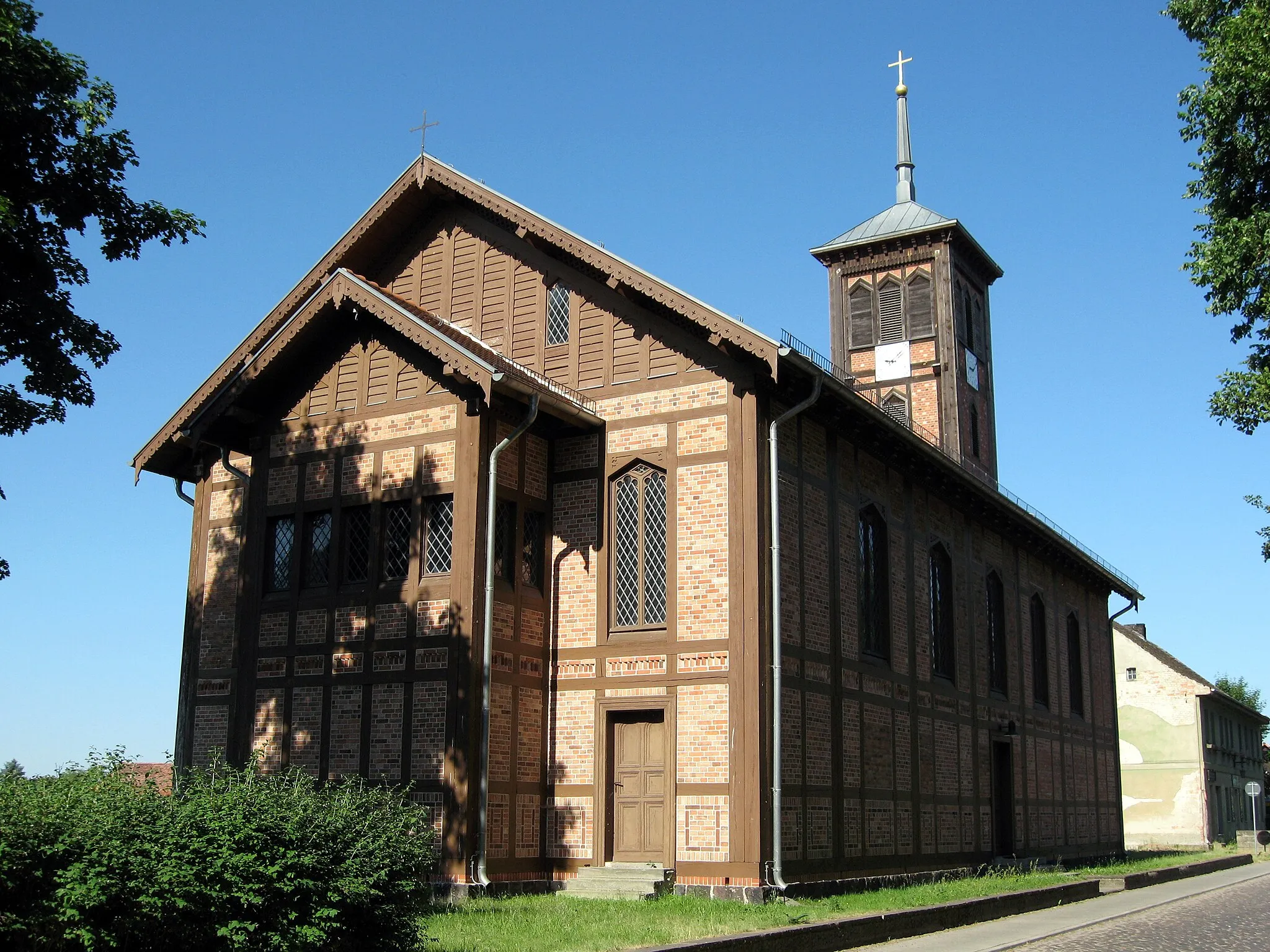 Photo showing: Church of Zerpenschleuse, Wandlitz municipality, Barnim district, Brandenburg state, Germany