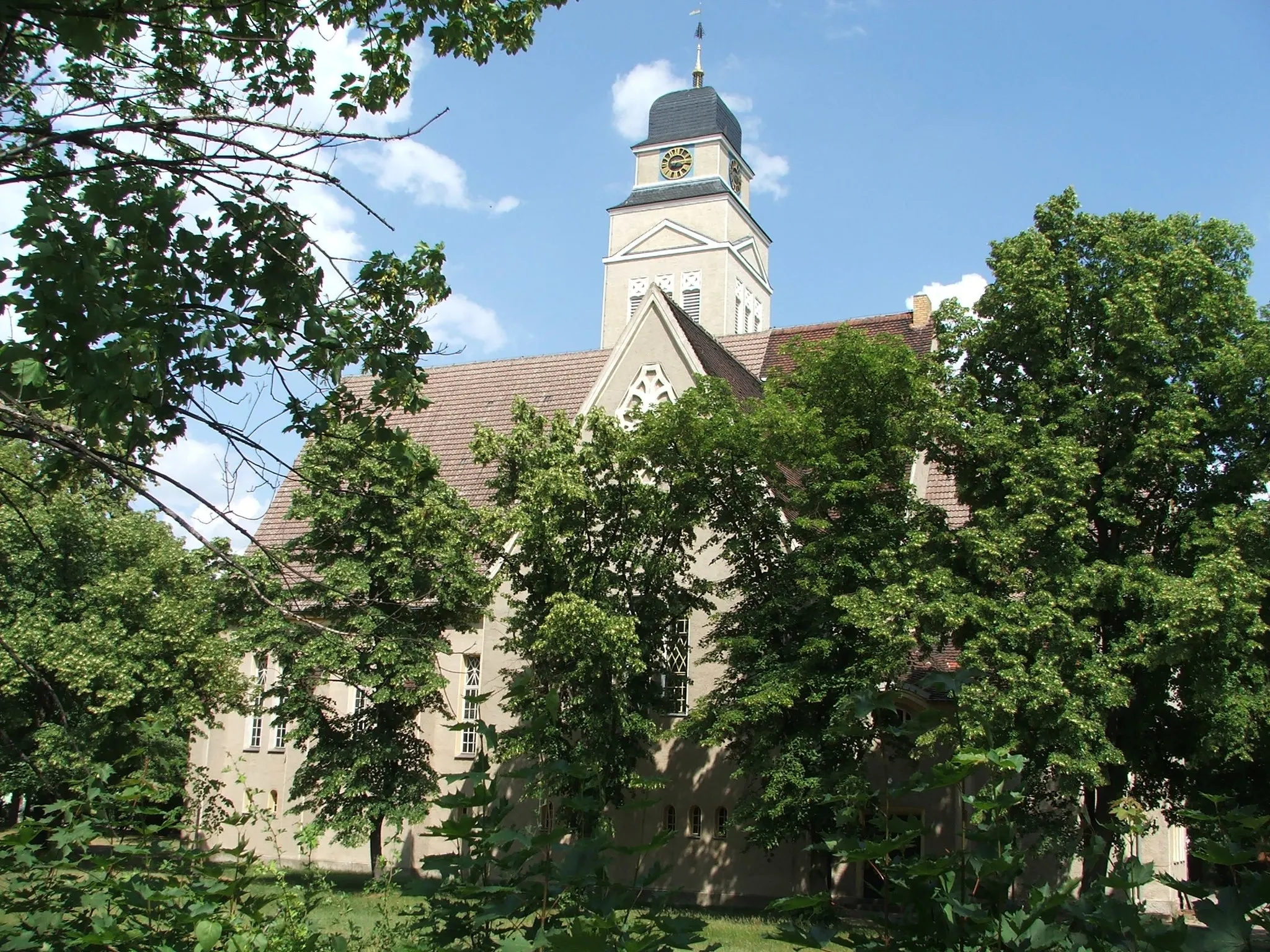 Photo showing: evangelische Kirche,1913 im Jugendstil erbaut, in Falkenberg/Elster