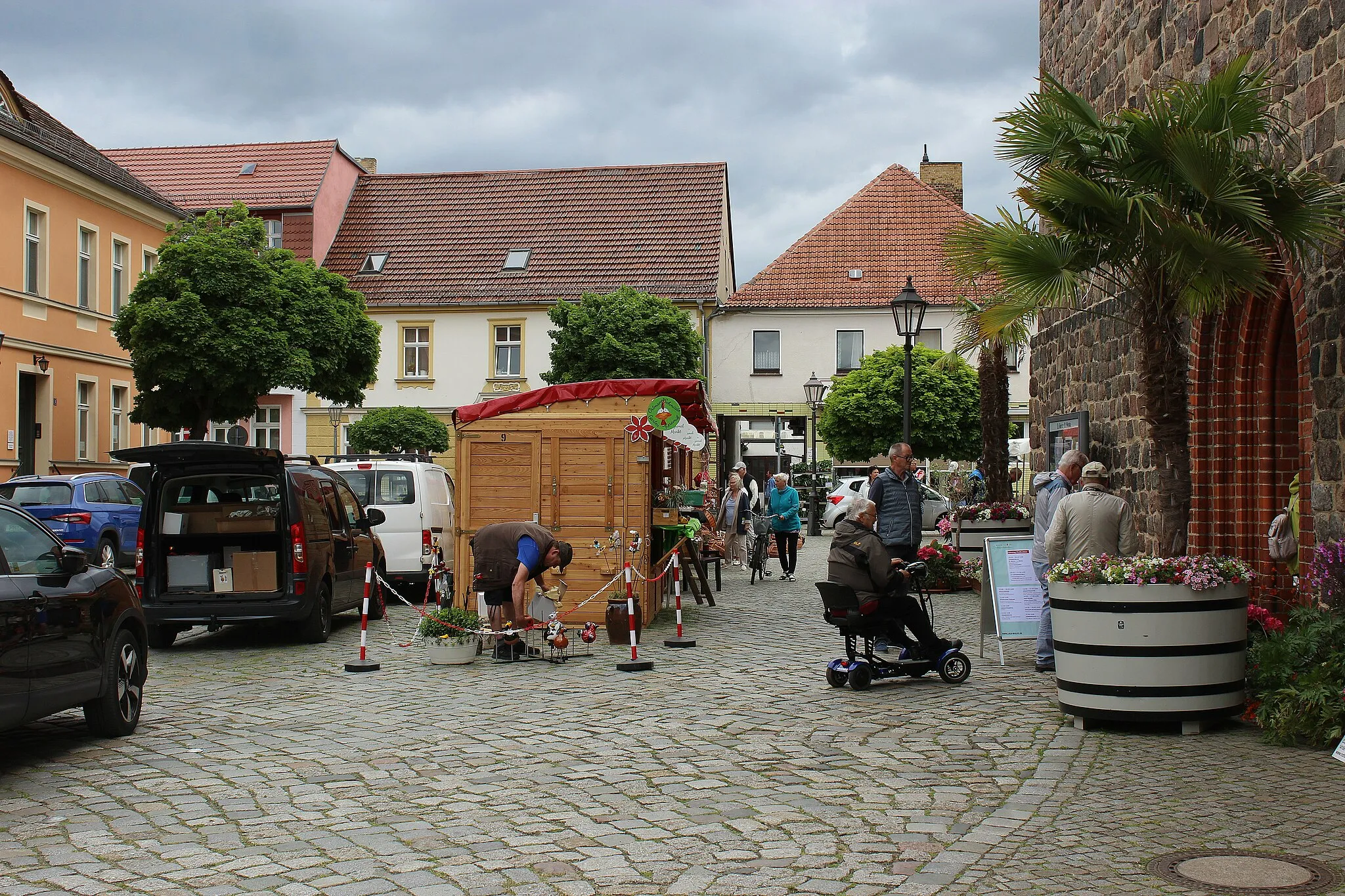 Photo showing: Beelitz, weekly market
