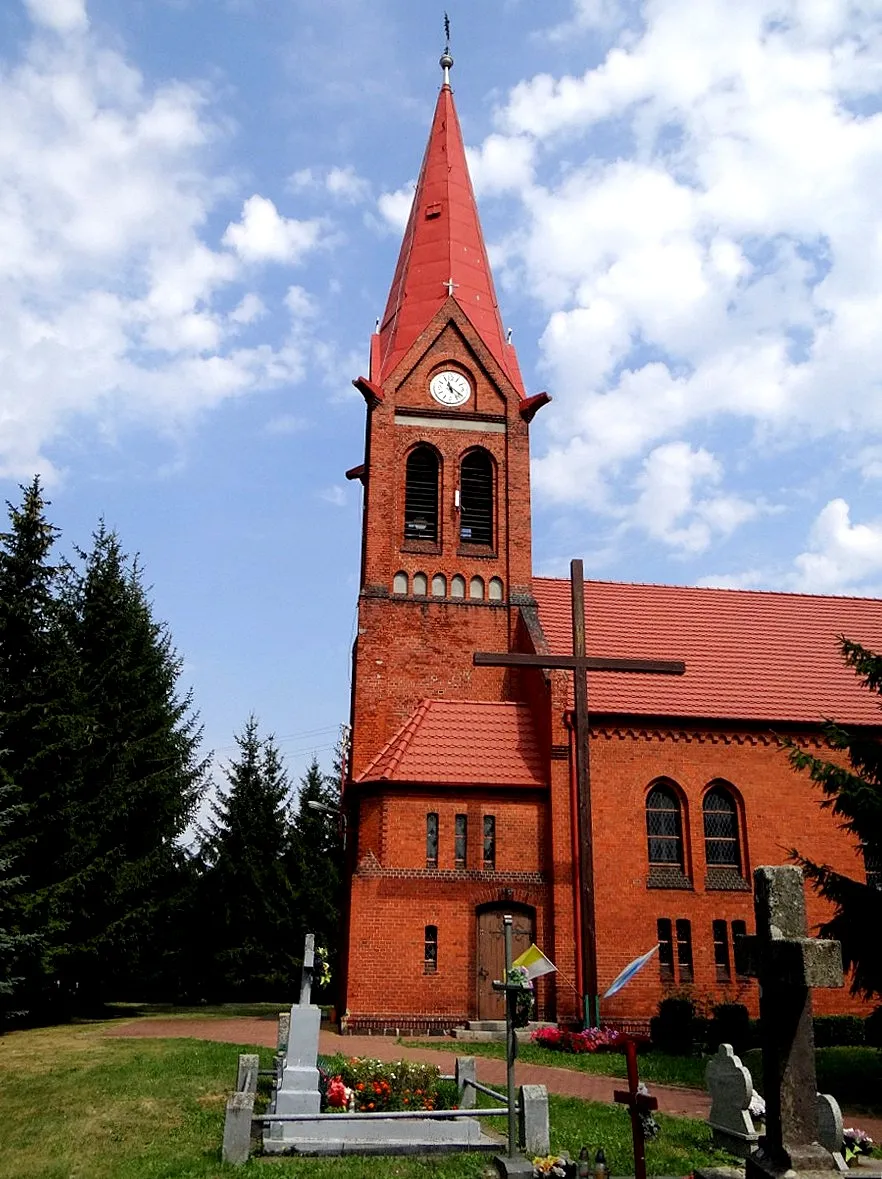 Photo showing: Lubiechnia Wielka. Kościół MB Różańcowej 1898 r.