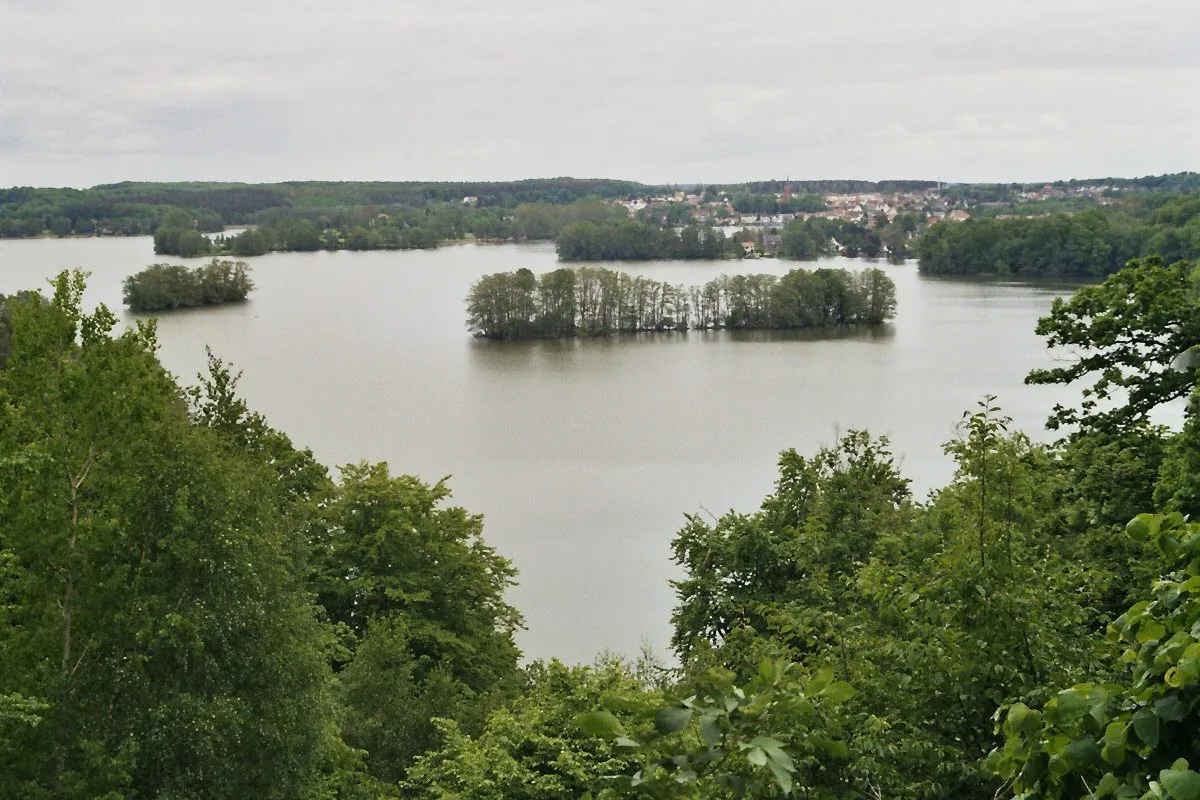 Photo showing: View to the lake Feldberger Haussee from Reiherberg