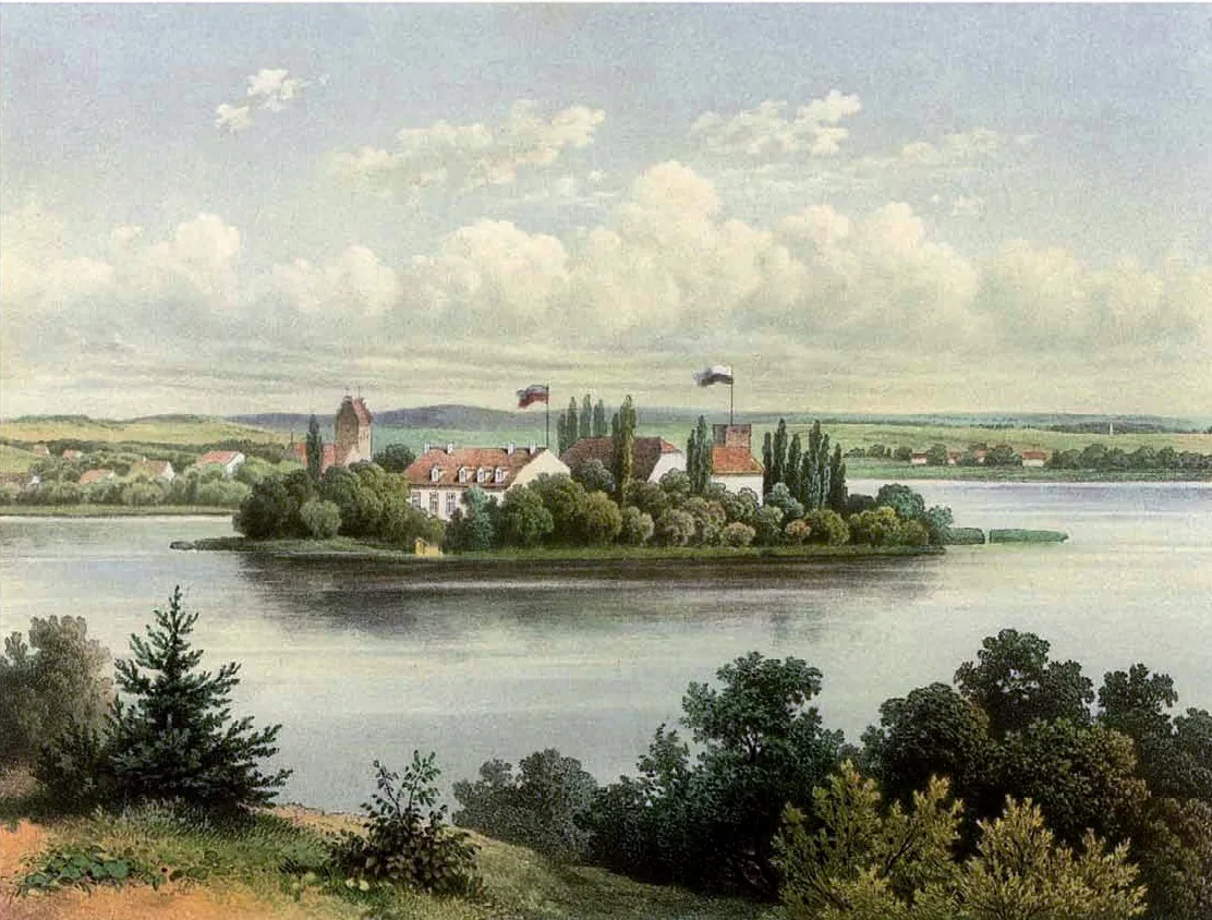 Photo showing: Schloss Teupitz, Lithografie aus dem 19. Jahrhundert