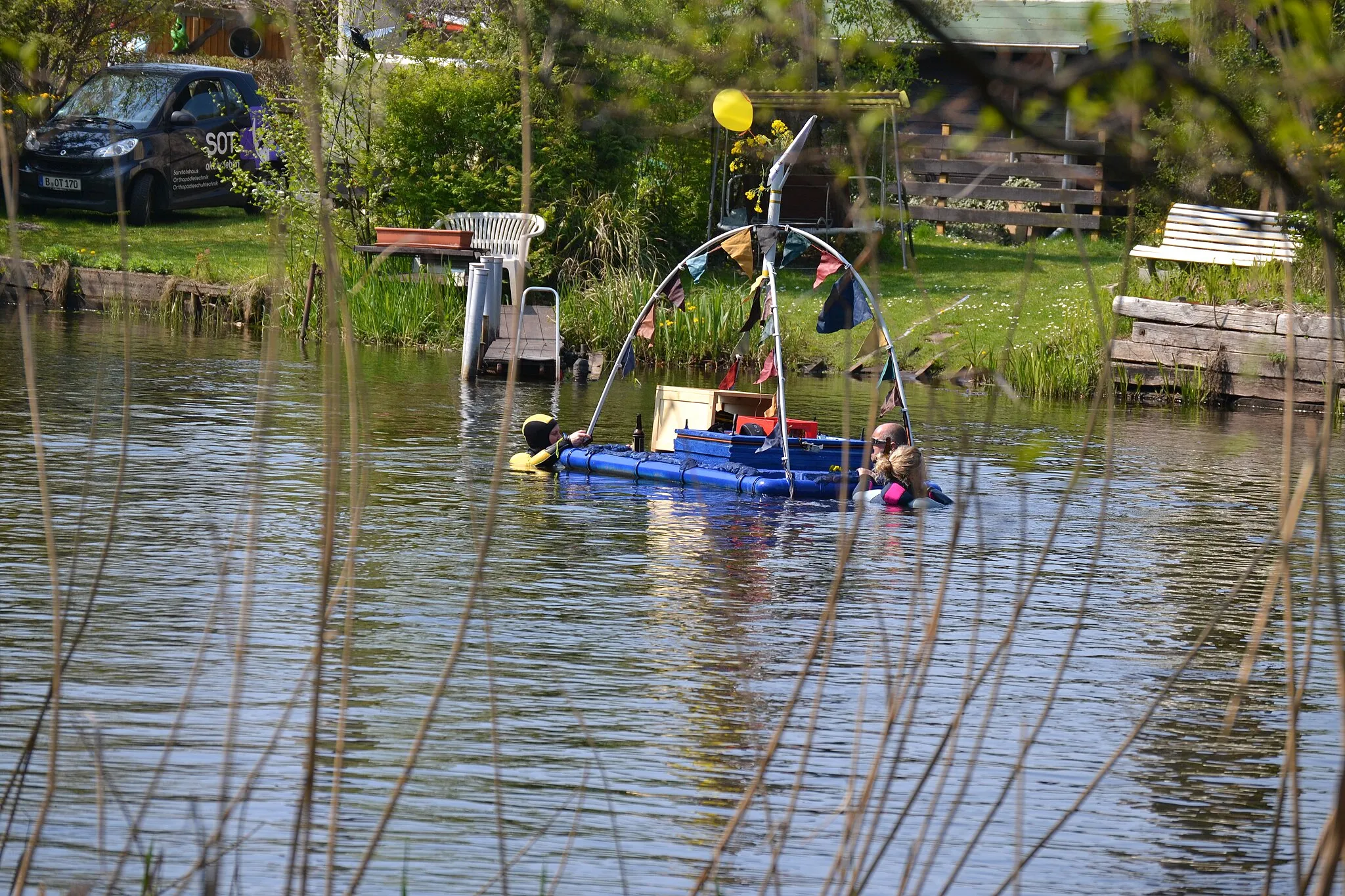 Photo showing: 17. Spreetreiben von Neu Zittau nach Erkner am 19. April 2014 kurz hinter dem Start an der Brücke Neu Zittau