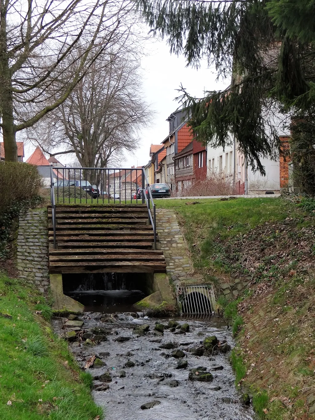 Photo showing: Branch of river Altenau in Schoeppenstedt.