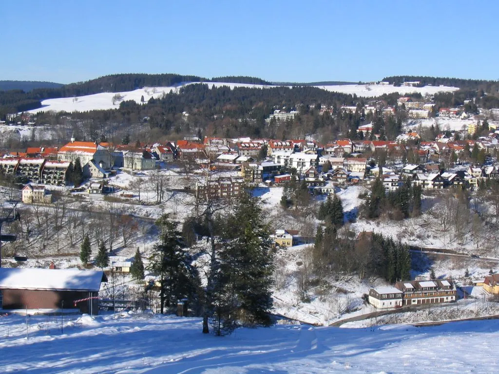 Photo showing: Südansicht von Sankt Andreasberg im Winter