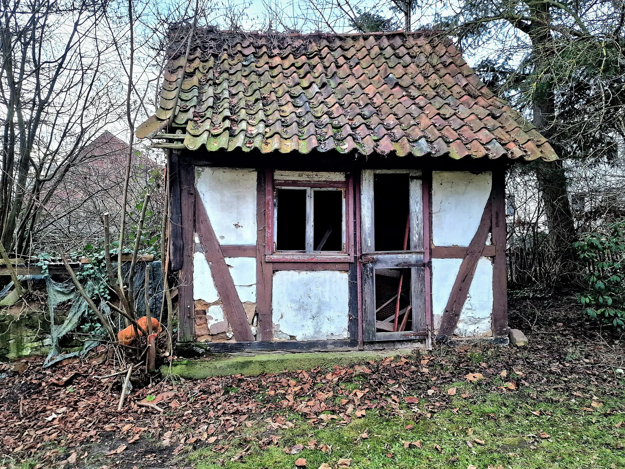 Photo showing: The old bakery is located in the large parish garden of the "Gruppe Pfarrhof" site in Grossenrode, Moringen