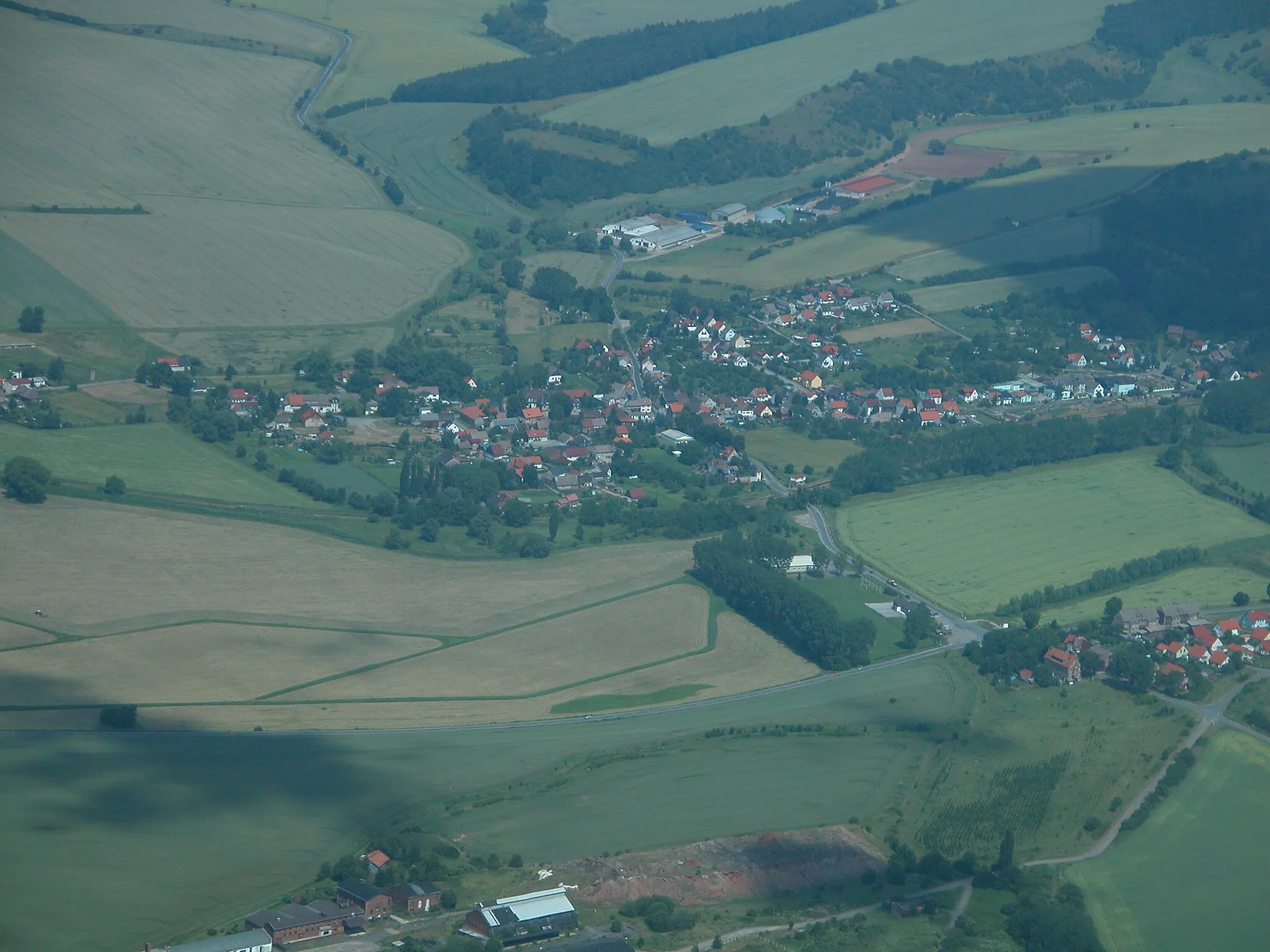 Photo showing: Luftbild von Rüxleben.