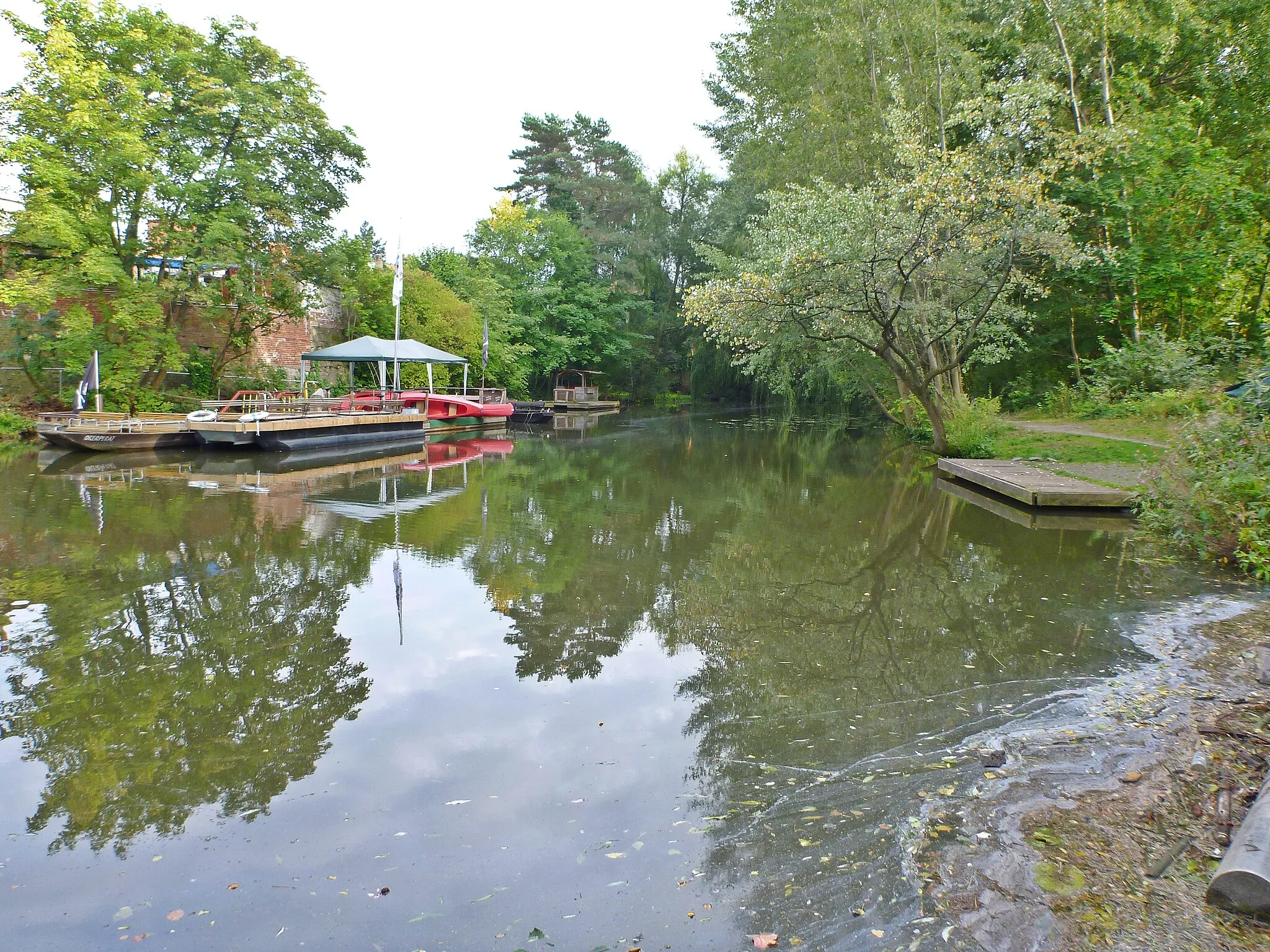 Photo showing: River Oker in Wolfenbüttel