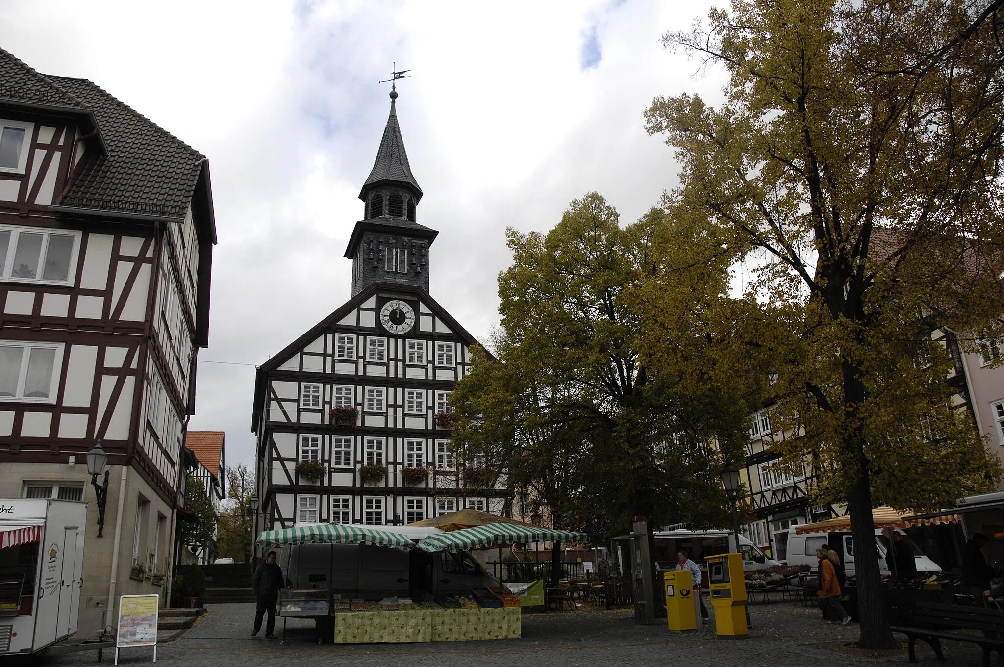 Photo showing: Bad Sooden-Allendorf, OT Allendorf, Marktplatz mit Rathaus