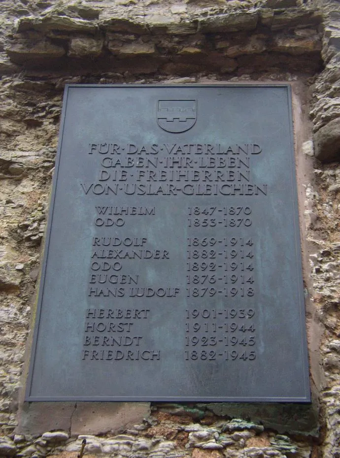 Photo showing: Memorial plaque in Gleichen in Lower Saxony, Germany