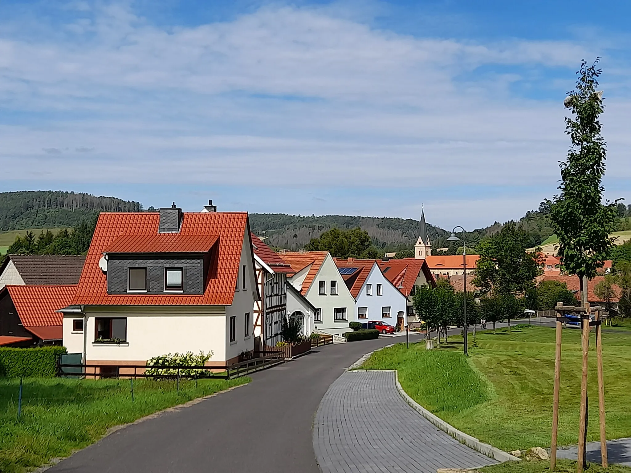 Photo showing: Bahnhofstraße in Geismar (Eichsfeld)