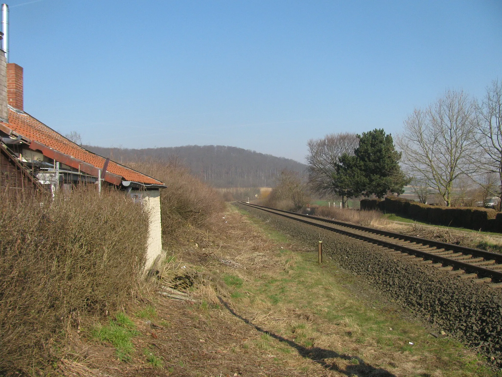 Photo showing: die Braunschweigische Südbahn nördlich von Hahausen