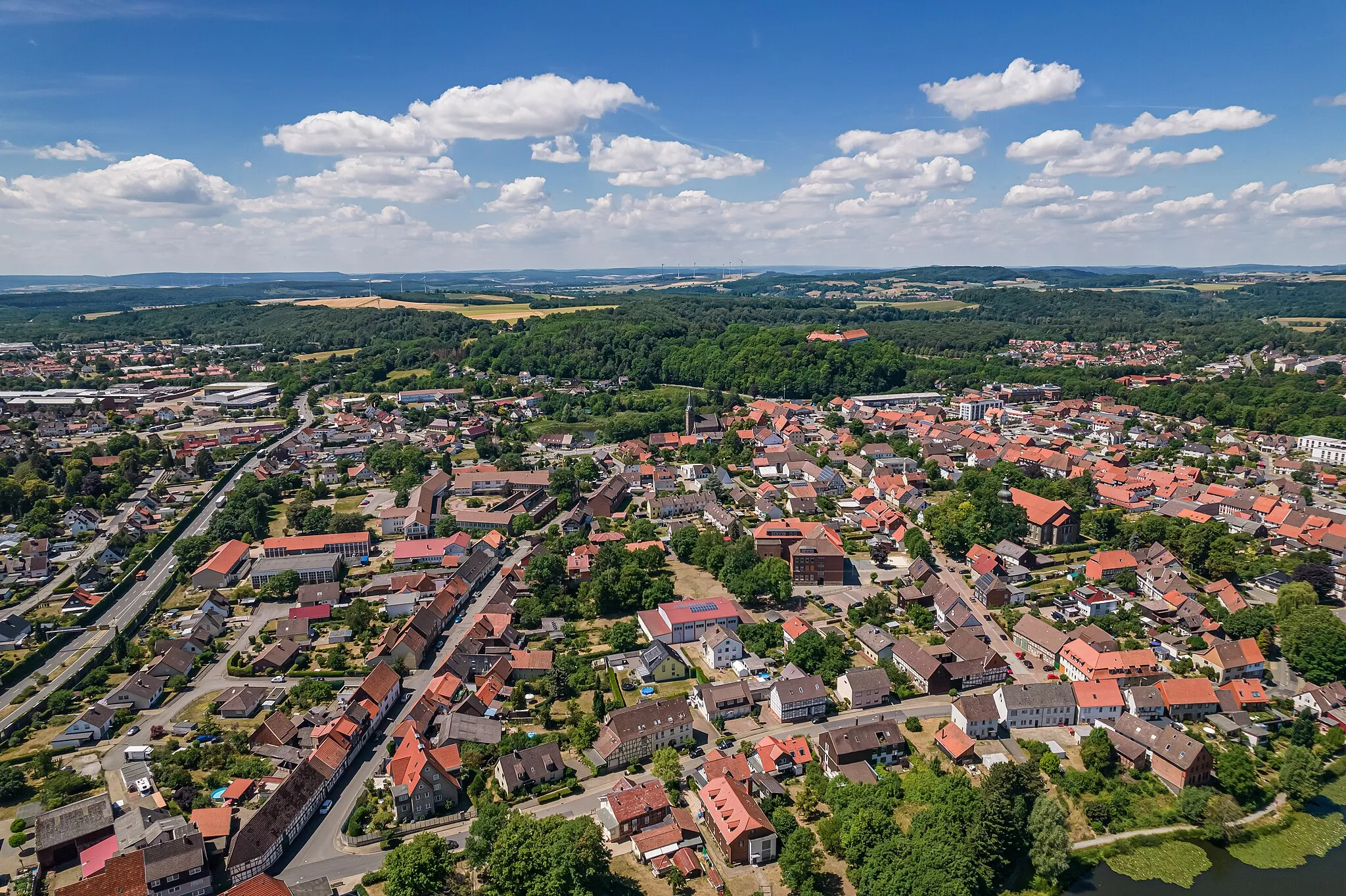 Photo showing: Aerial photo of Herzberg am Harz, Germany