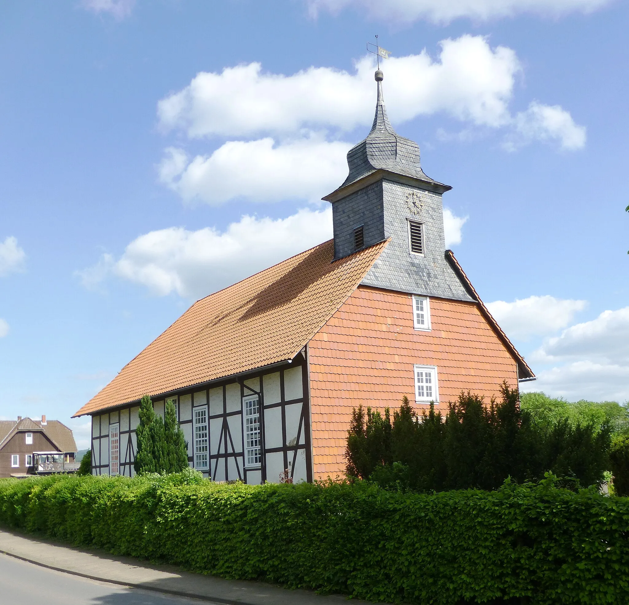 Photo showing: Ev.-luth. Kirche St. Nicolai in Hörden am Harz, Landkreis Osterode am Harz, Niedersachsen