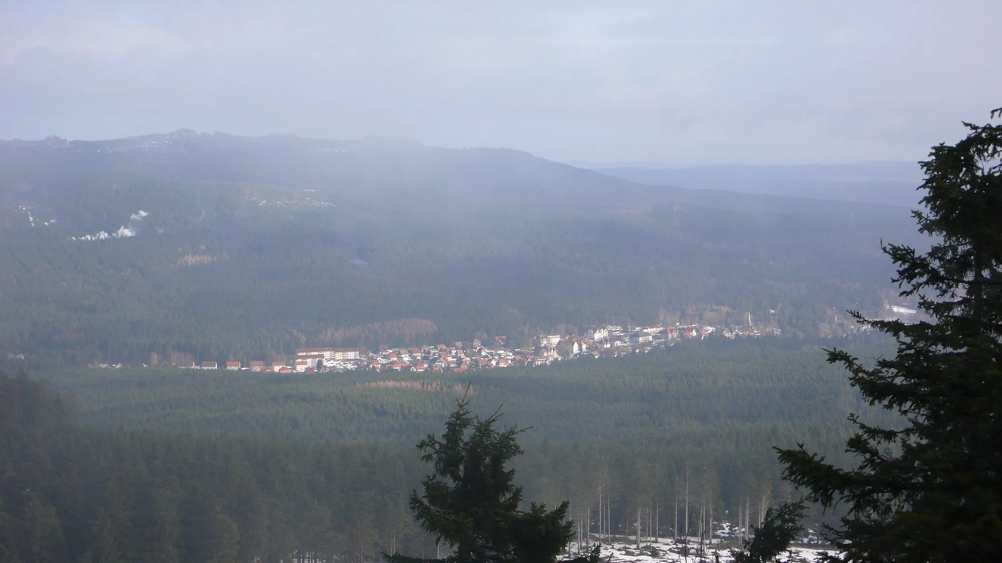 Photo showing: From the jumping hill of Wurmbergschanze in Braunlage