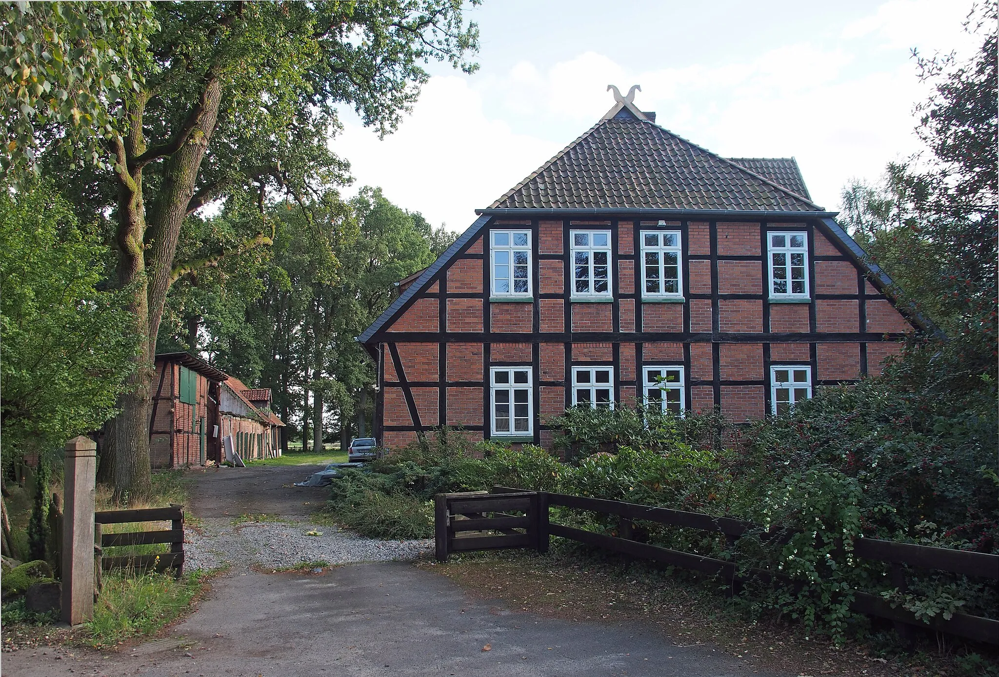 Photo showing: Bauernhaus in Fachwerkbauweise Heerstr. 15, Scharnhorst, Gemeinde Eschede, Landkreis Celle