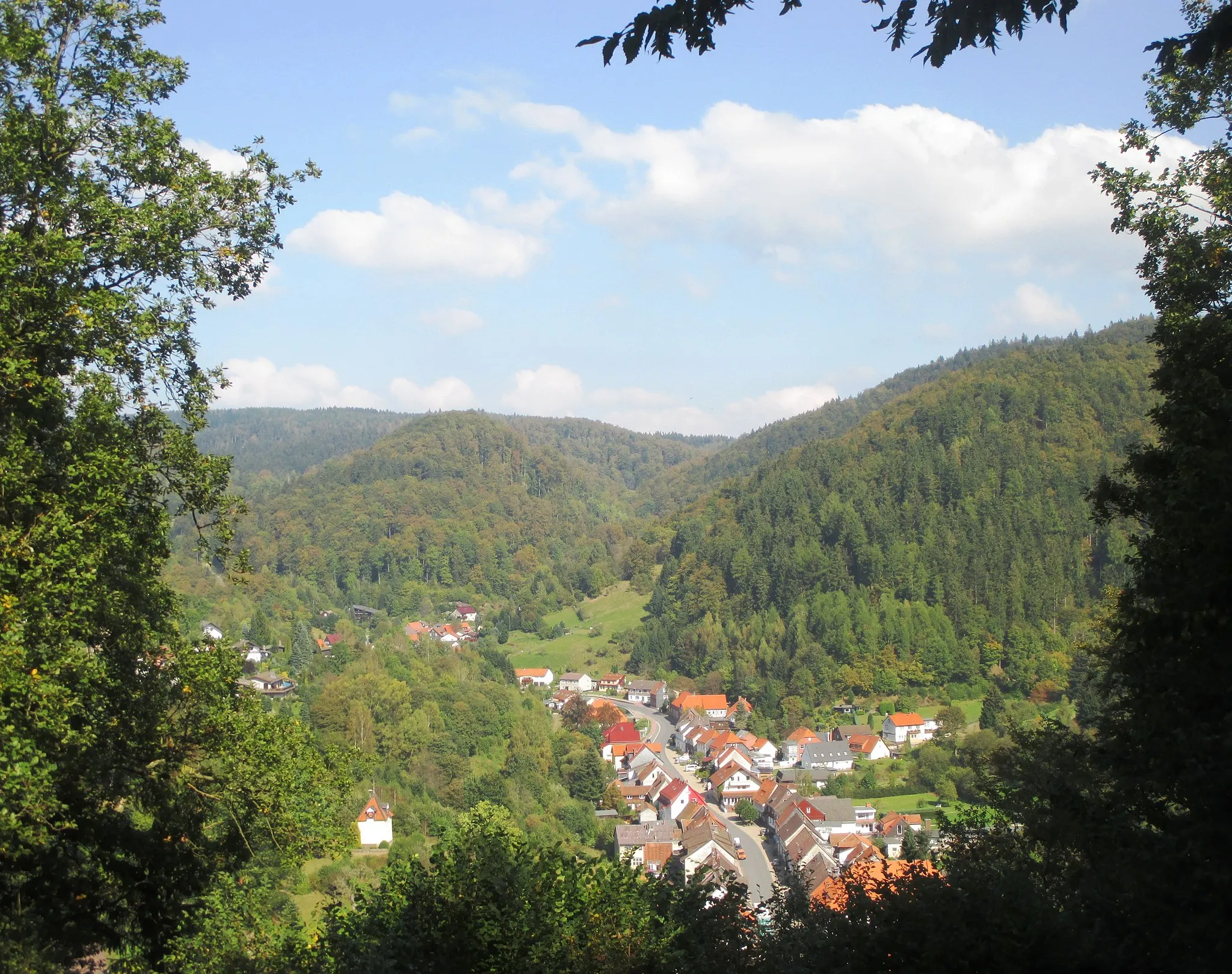 Photo showing: Blick auf Wieda vom Aussichtspunkt Alte Wache