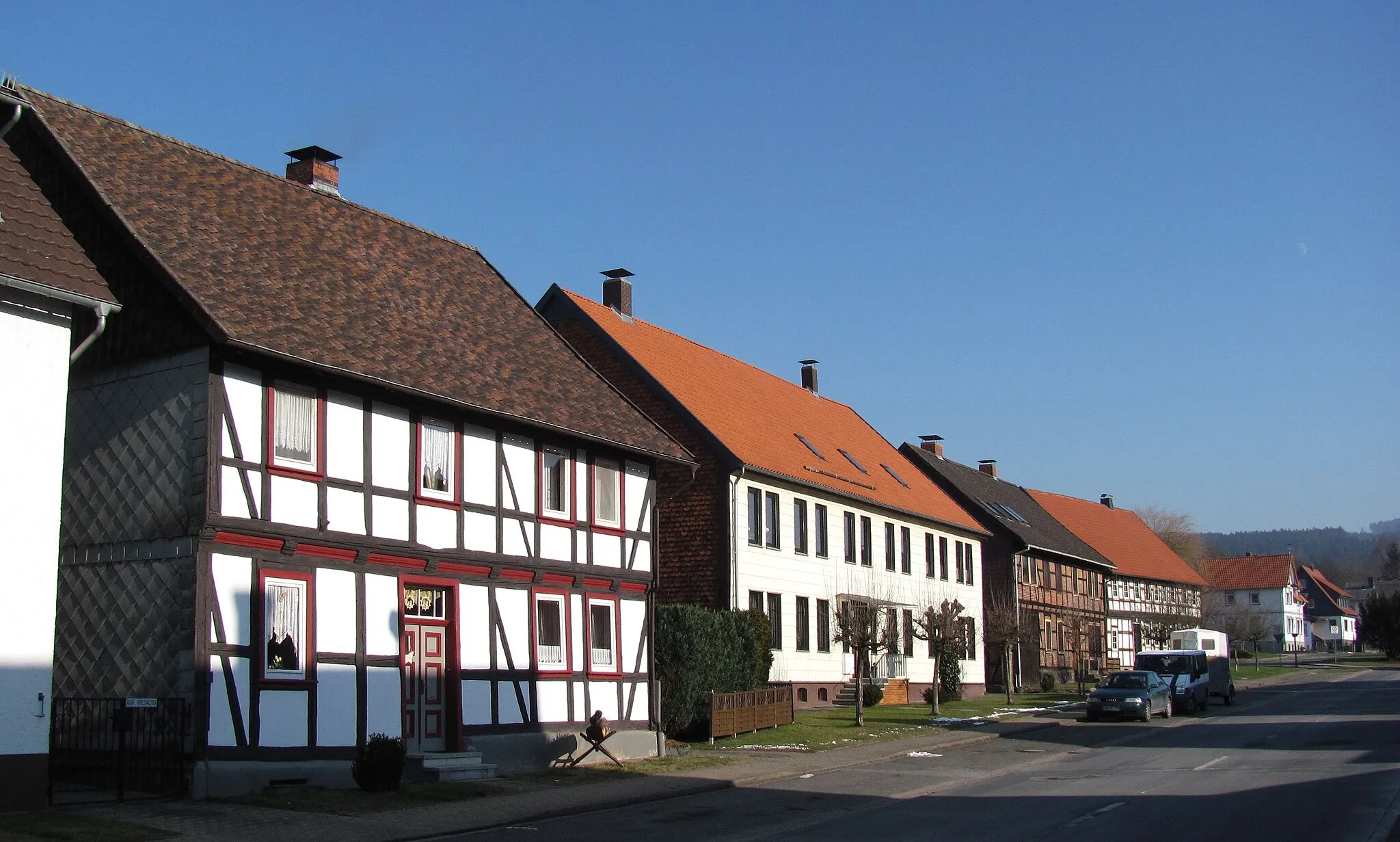 Photo showing: Half-timbered houses, Windhausen, Lower Saxony, Germany