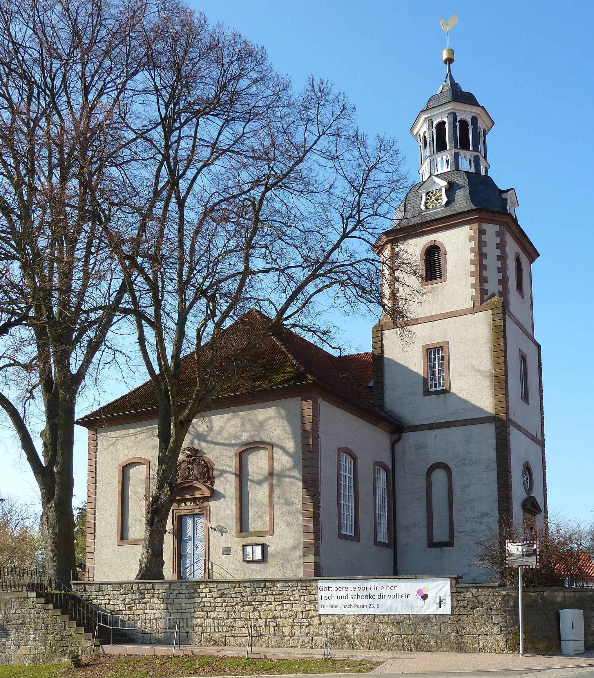 Photo showing: Die ev.-luth. St.-Marcus-Kirche in Imbshausen, Stadt Northeim, Niedersachsen. Erbaut 1725–30 nach Entwurf des Hofbaumeisters Johann Christian Böhm