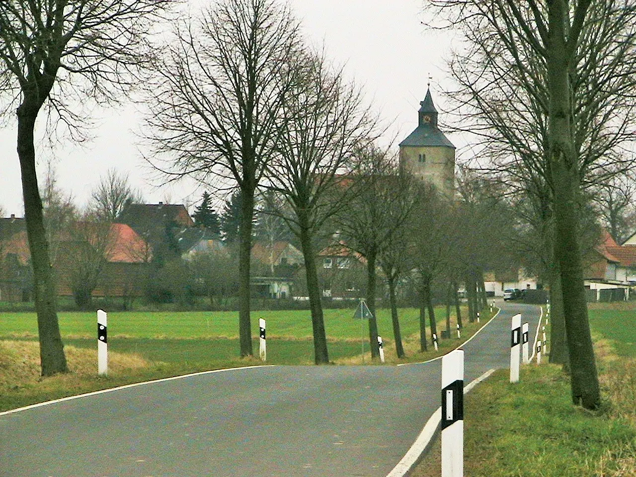 Photo showing: Watzum, Ortsansicht von Norden mit Kirche