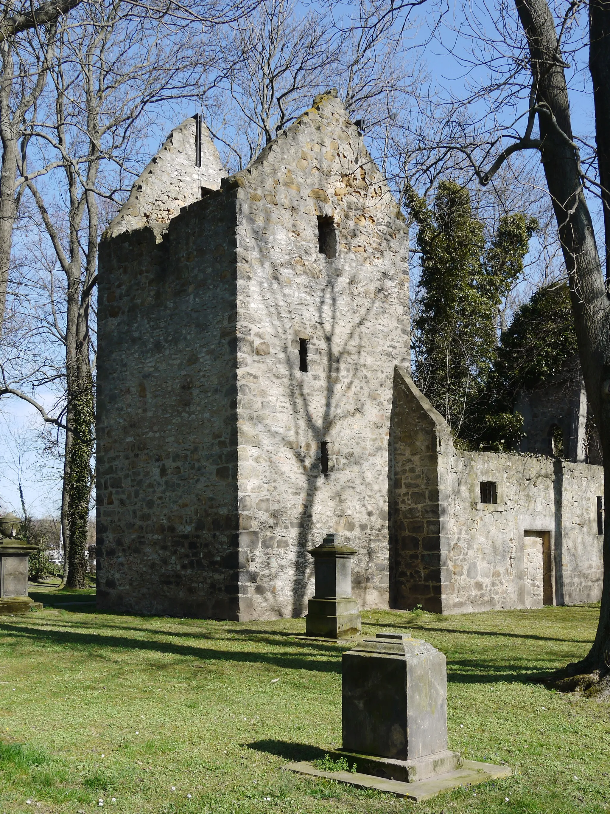 Photo showing: Ruine der im 12. Jahrhundert erstmals erwähnten Jakobus-Kirche. Die Kirche gehörte damals zur Gemeinde Vöppstedt (auch Veppstedt genannt), das auf dem Gebiet des heutigen Salzgitter-Bad lag. Sie wird heute landläufig als Vöppstedter Ruine bezeichnet.