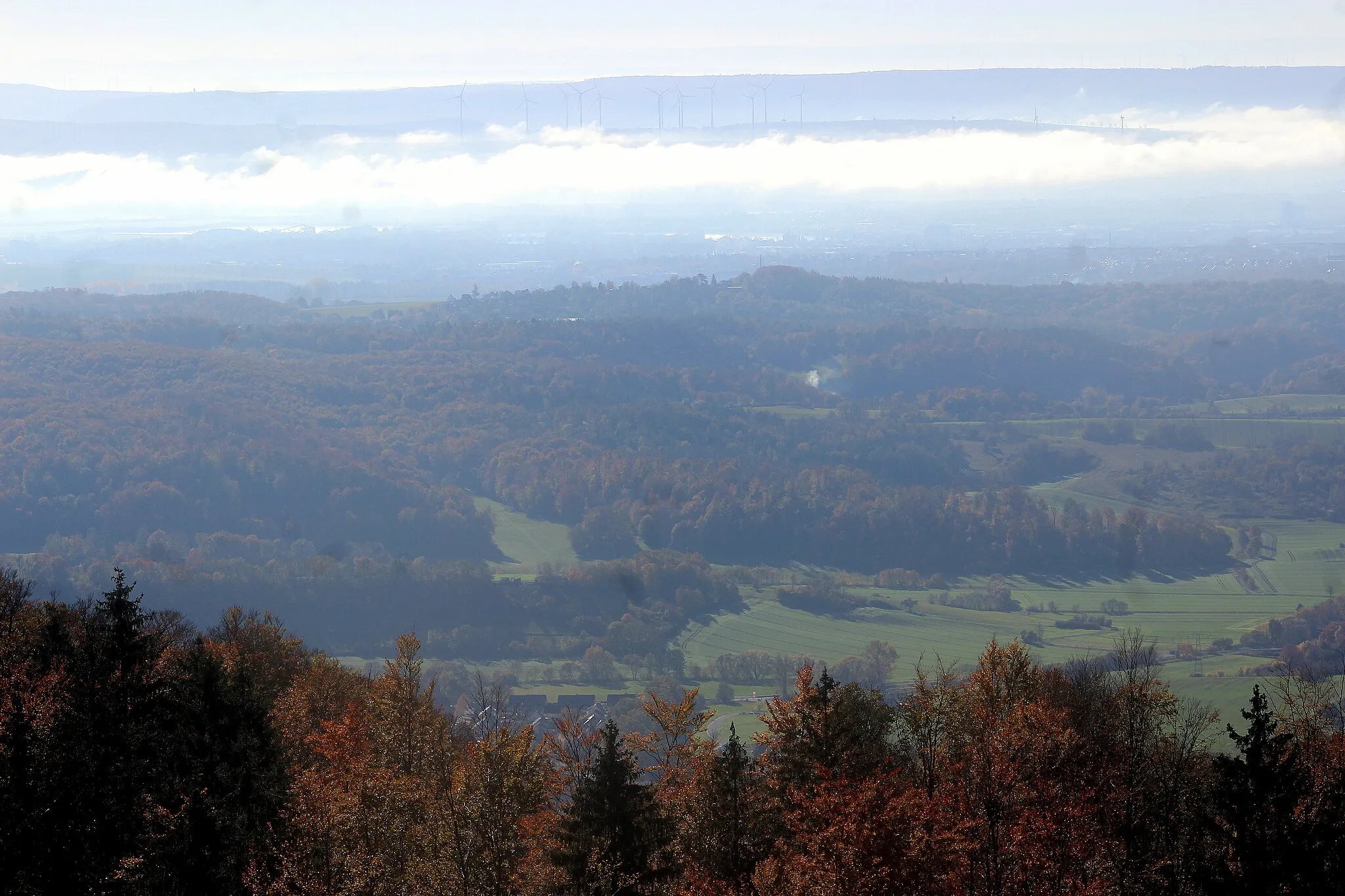 Photo showing: Ilfeld, Poppenberg, view to Goldene Aue