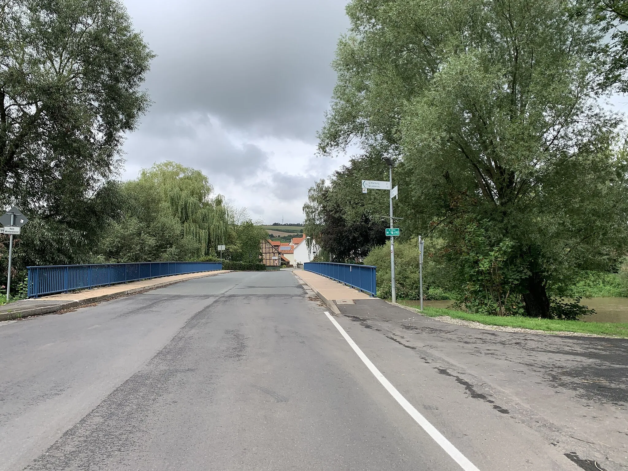 Photo showing: Brug over rivier de Diemel bij Trendelburg