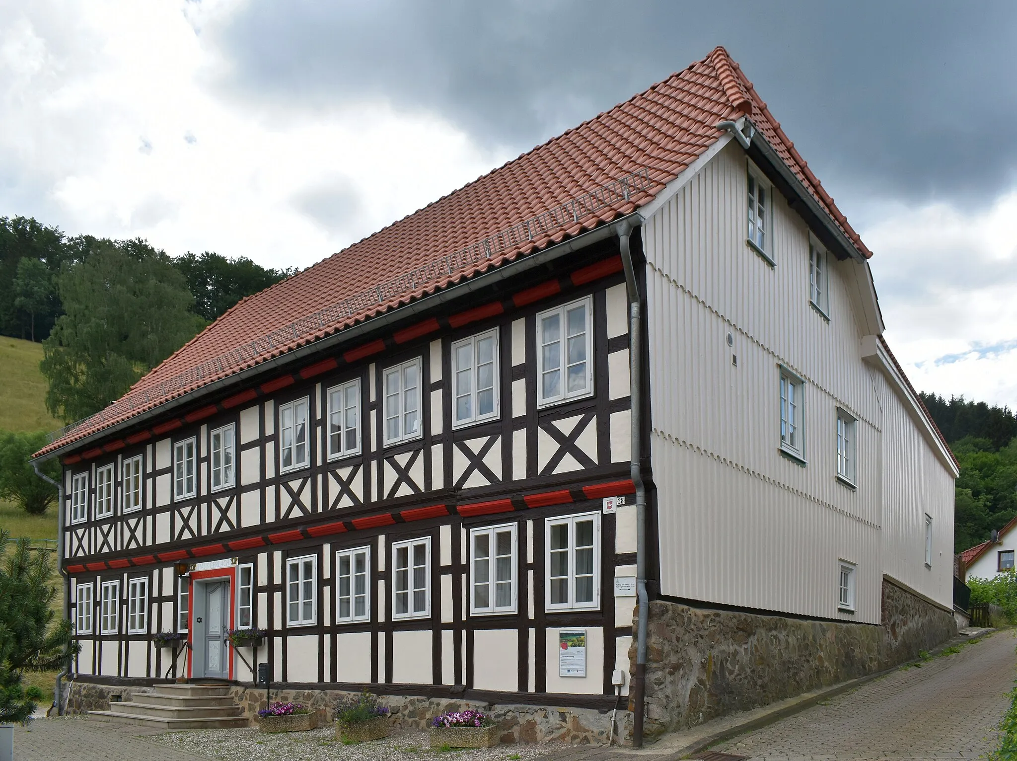 Photo showing: Denkmalgeschütztes Fachwerkhaus in Wieda.