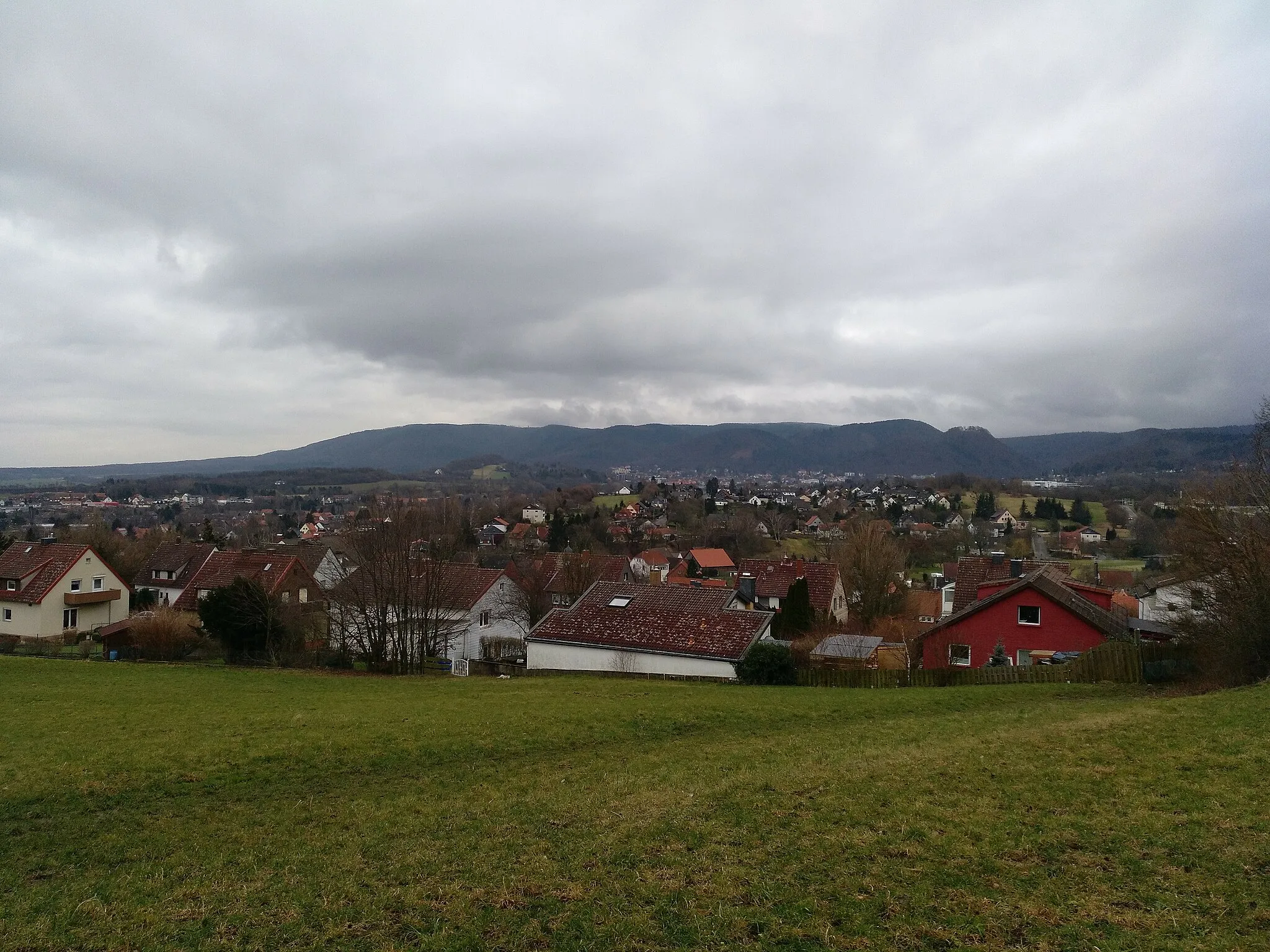 Photo showing: Westblick auf Schlewecke vom Heisenkamp (Langenberg)