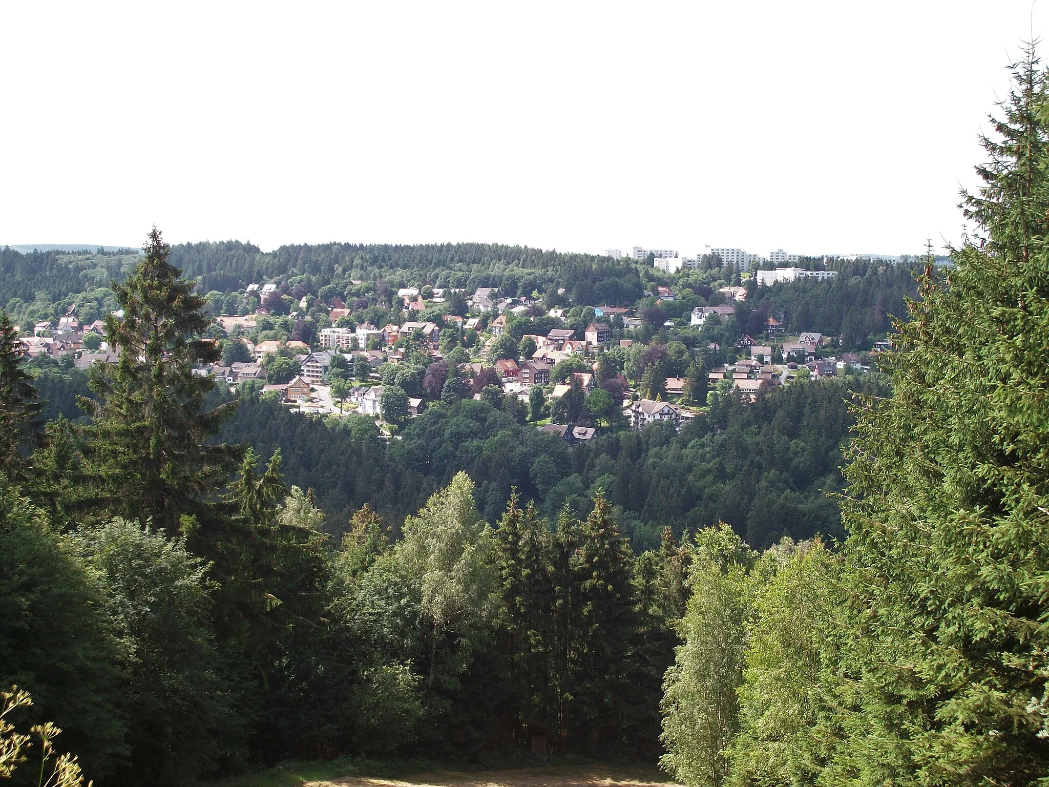 Photo showing: Blick vom Bocksberg auf Hahnenklee