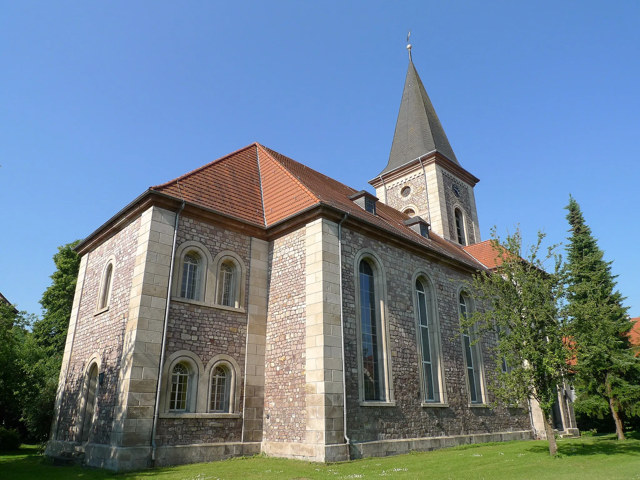 Photo showing: Ev. Luth. St.-Thomas-Kirche in Scharzfeld (Ortsteil von Herzberg am Harz)
