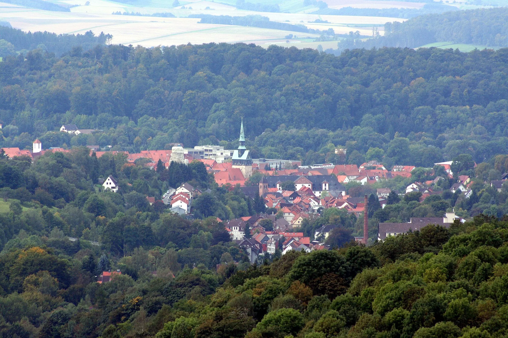 Photo showing: viewpoint Körnigs Eck, "witch trail Harz", Osterode am Harz, Germany