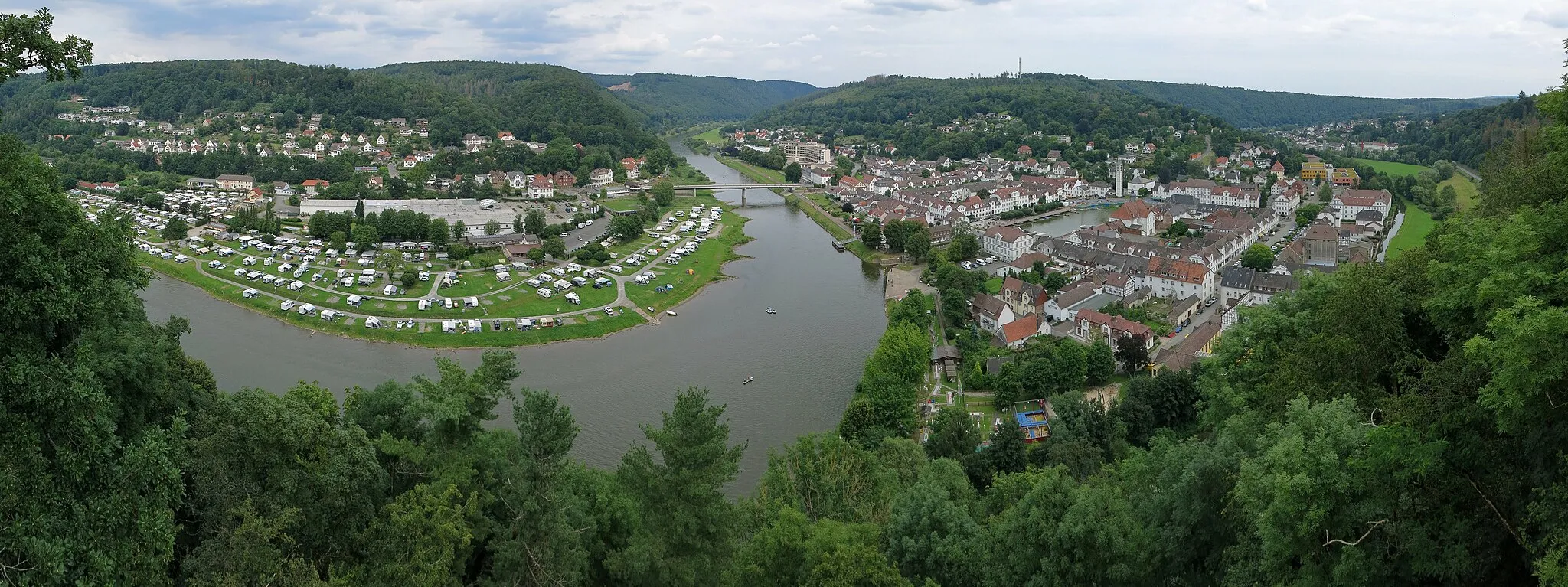 Photo showing: Panoramic view of Bad Karlshafen