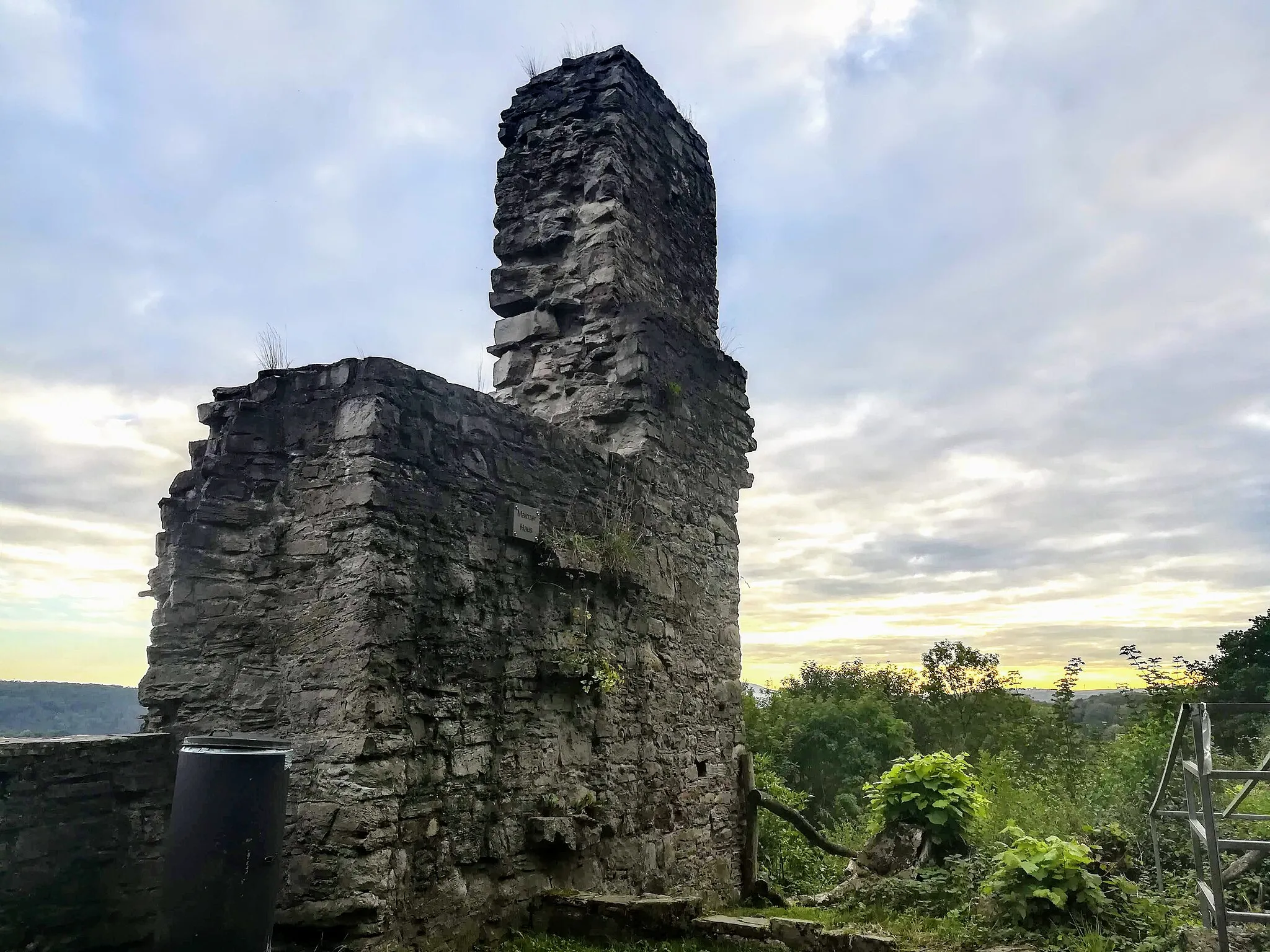 Photo showing: Krukenburg: Von dem Mainzer Haus existieren heute nur noch die Kellergewölbe und eine Außenmauer, die gleichzeitig Teil der südlichen Wehrmauer war.