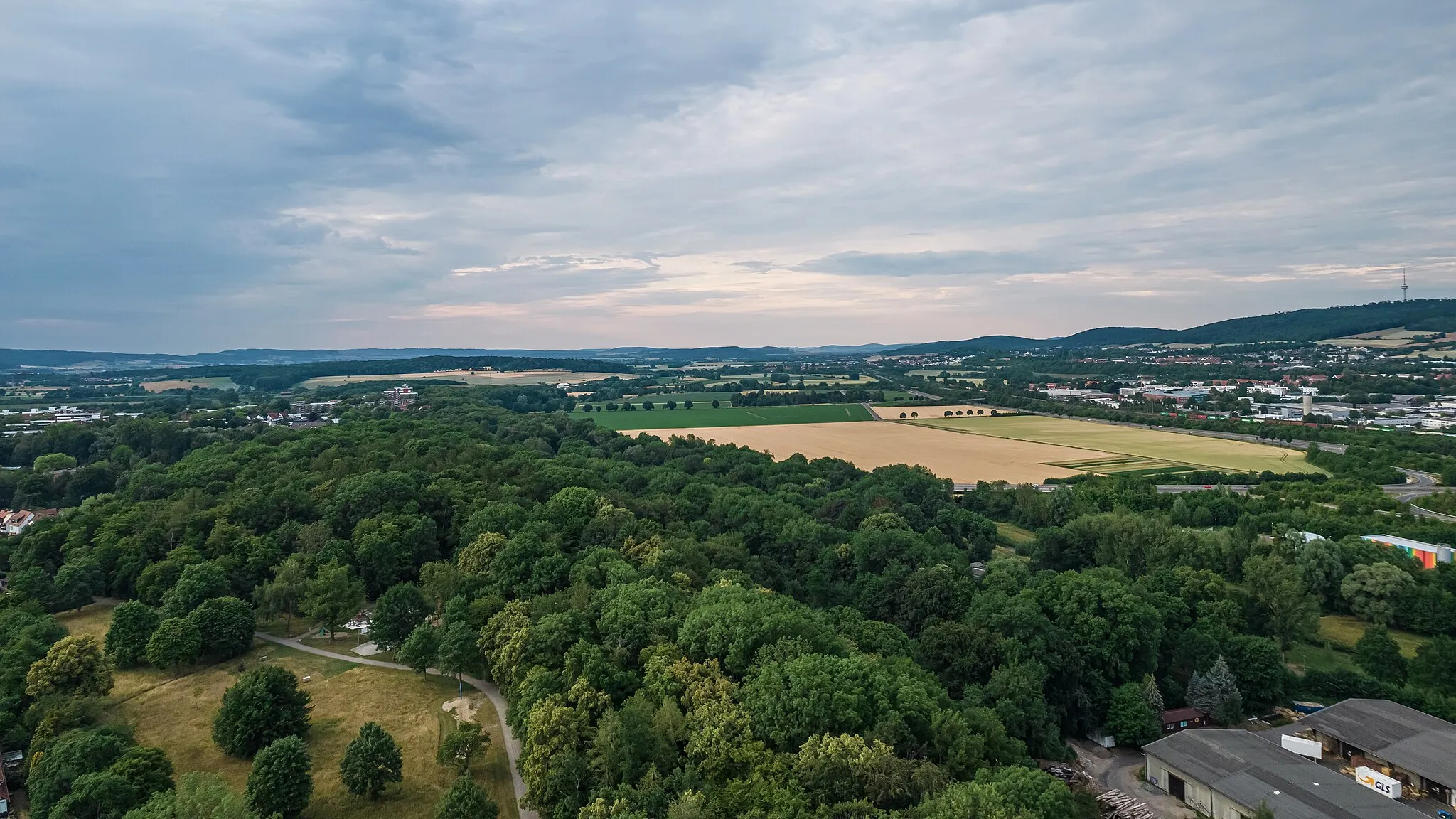 Photo showing: Airview of Weststadt in Göttingen, Lower Saxony, Germany