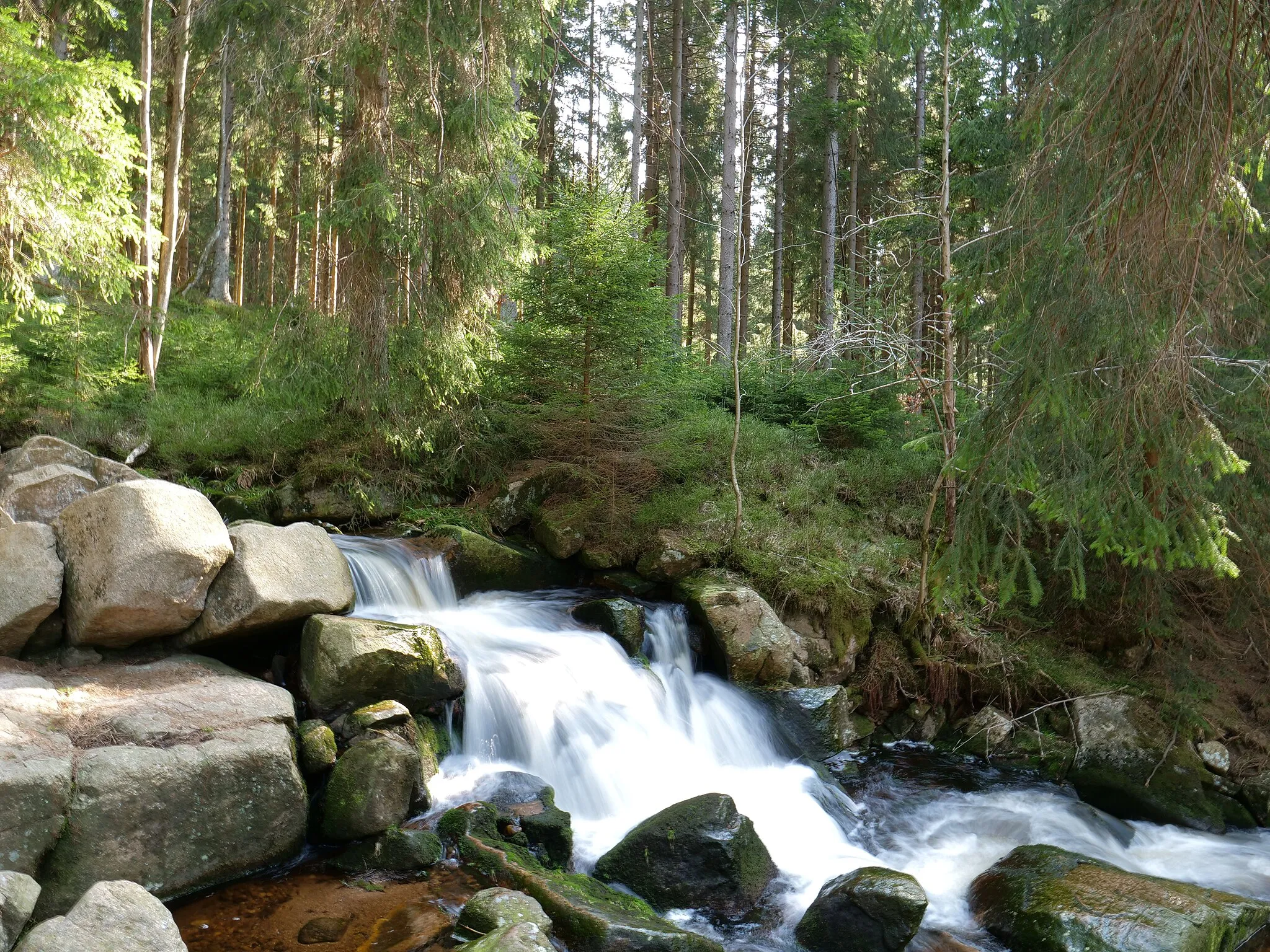 Photo showing: Obere Bodefälle an der Großen Bode.