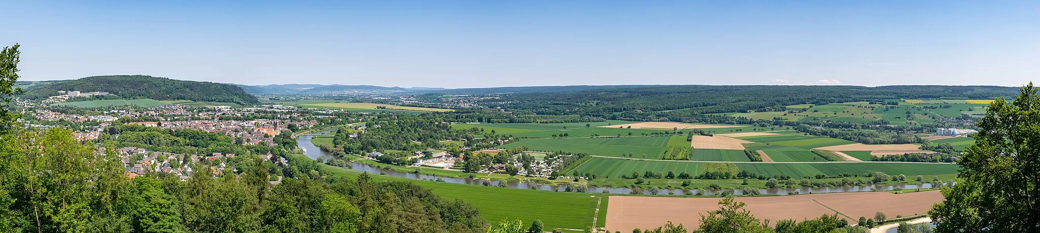 Photo showing: View from Rodeneck observation tower in Höxter, Germany