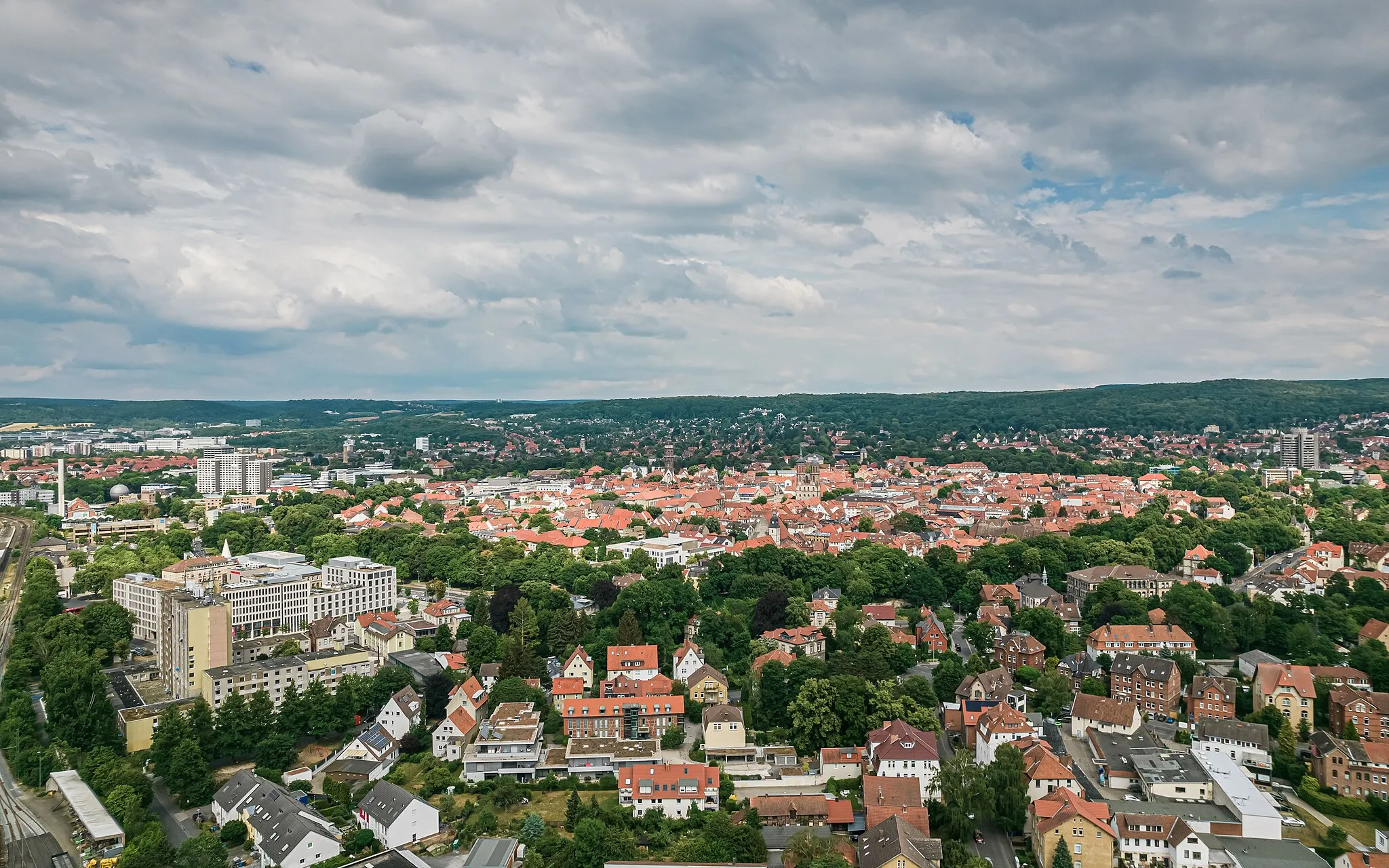 Photo showing: Airview of Innenstadt in Göttingen, Lower Saxony, Germany