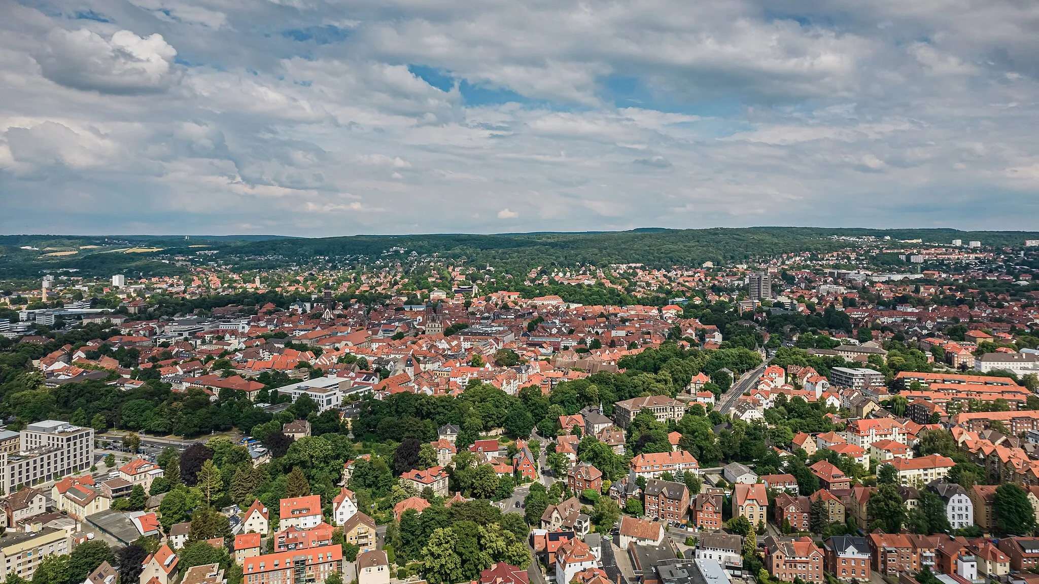 Photo showing: Airview of Innenstadt in Göttingen, Lower Saxony, Germany