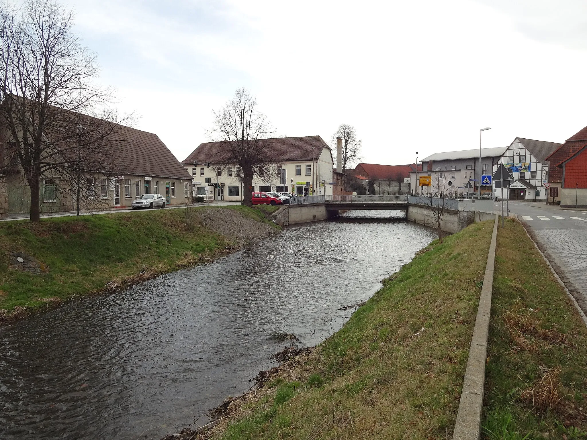 Photo showing: Holtemme an der Bleichstraße in Derenburg, Ortsteil von Blankenburg (Harz)