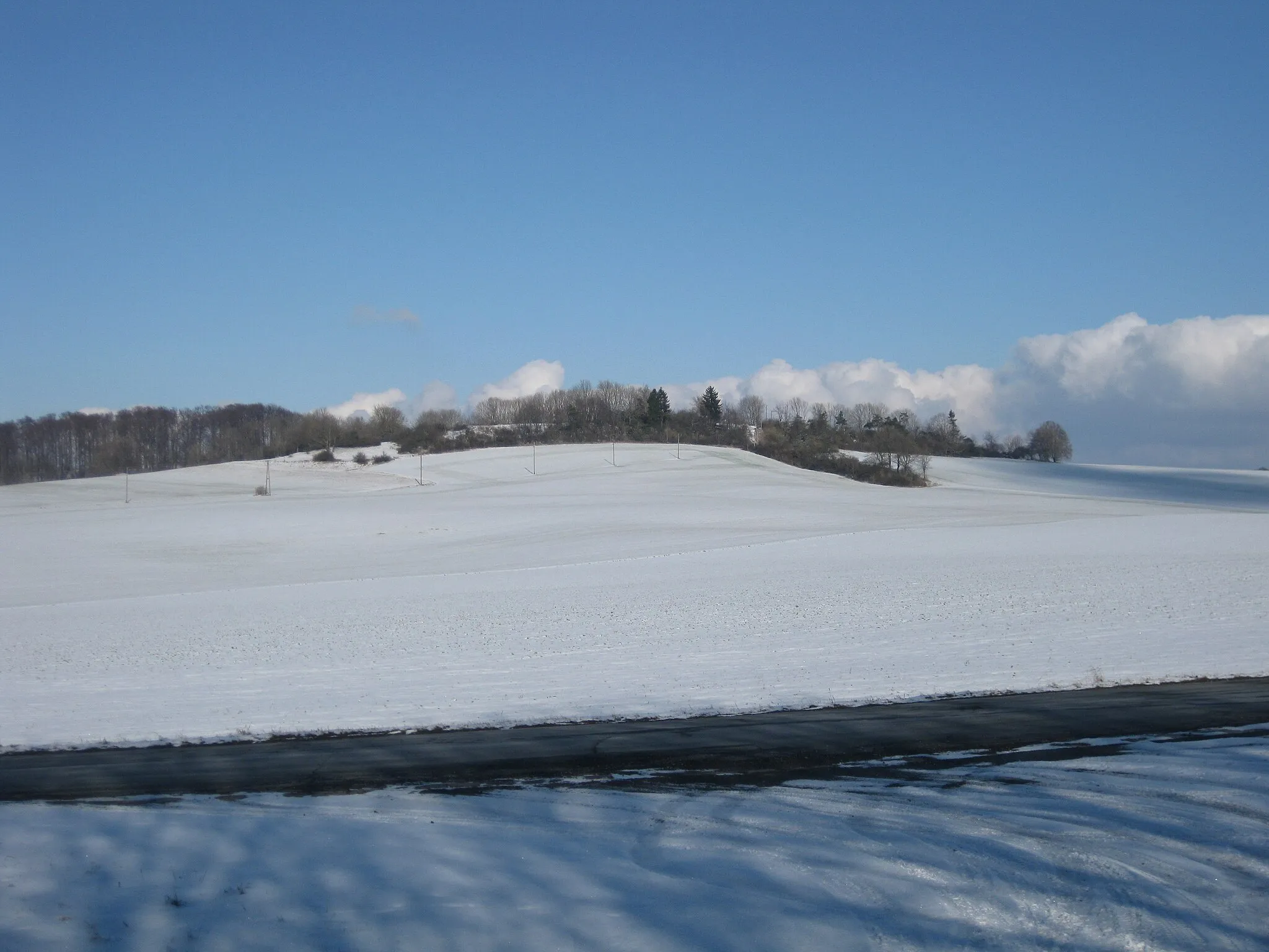 Photo showing: Der Warteberg im Eichsfeld im Winter aus südwestlicher Richtung