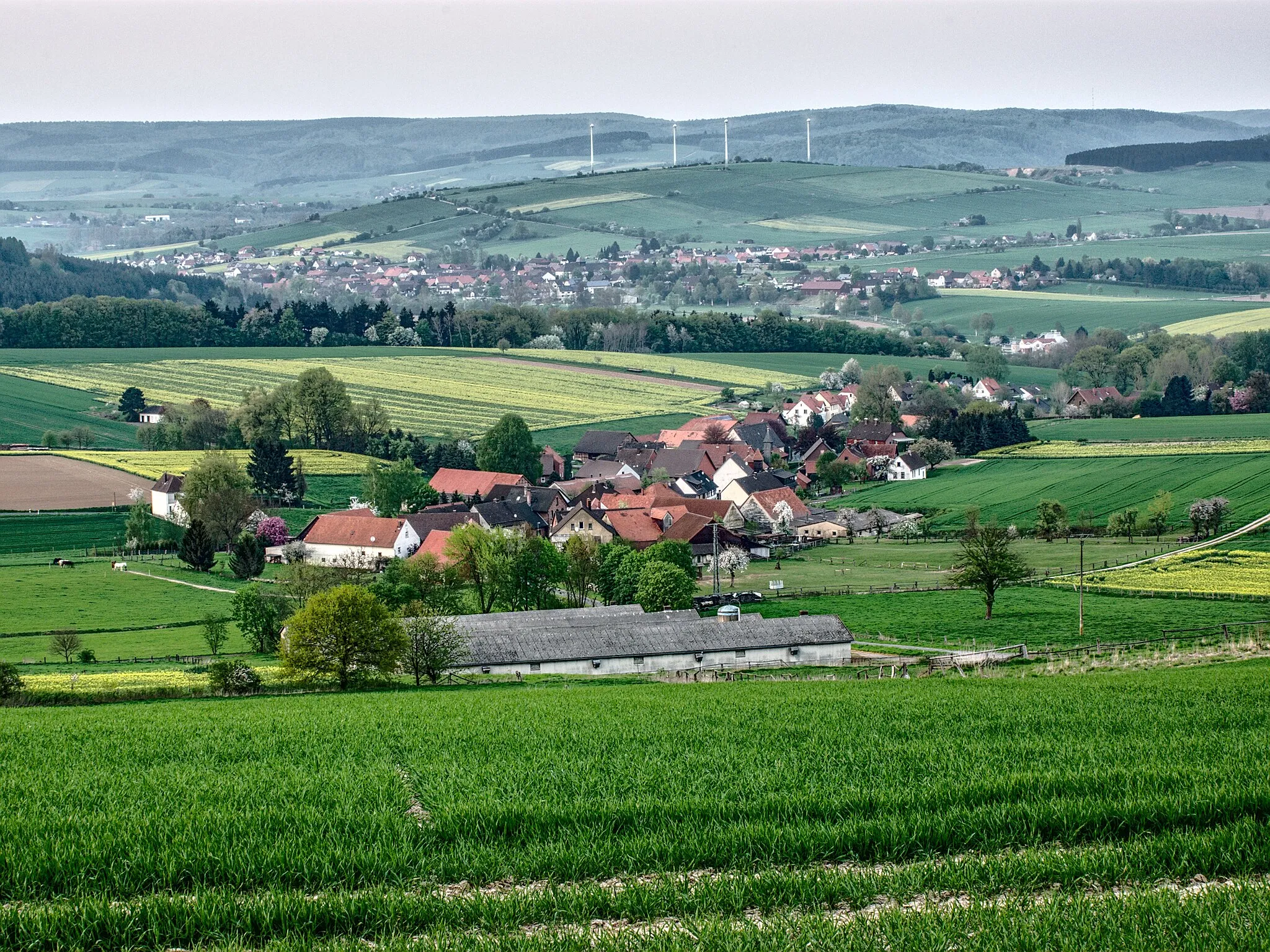 Photo showing: Ahlbershausen, Niedersachsen, Blick aus Richung Süden.