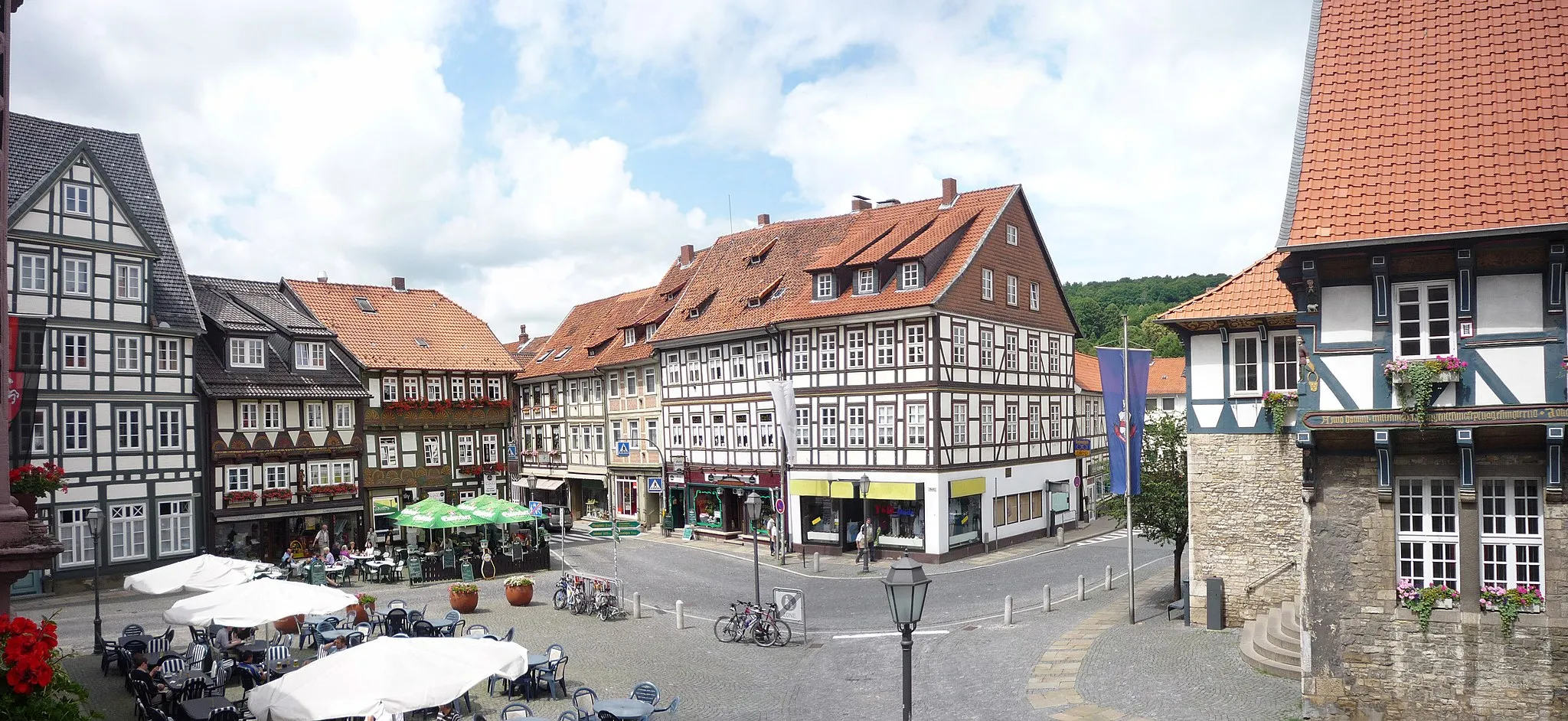 Photo showing: Market place in Bad Gandersheim, Lower Saxony in Germany