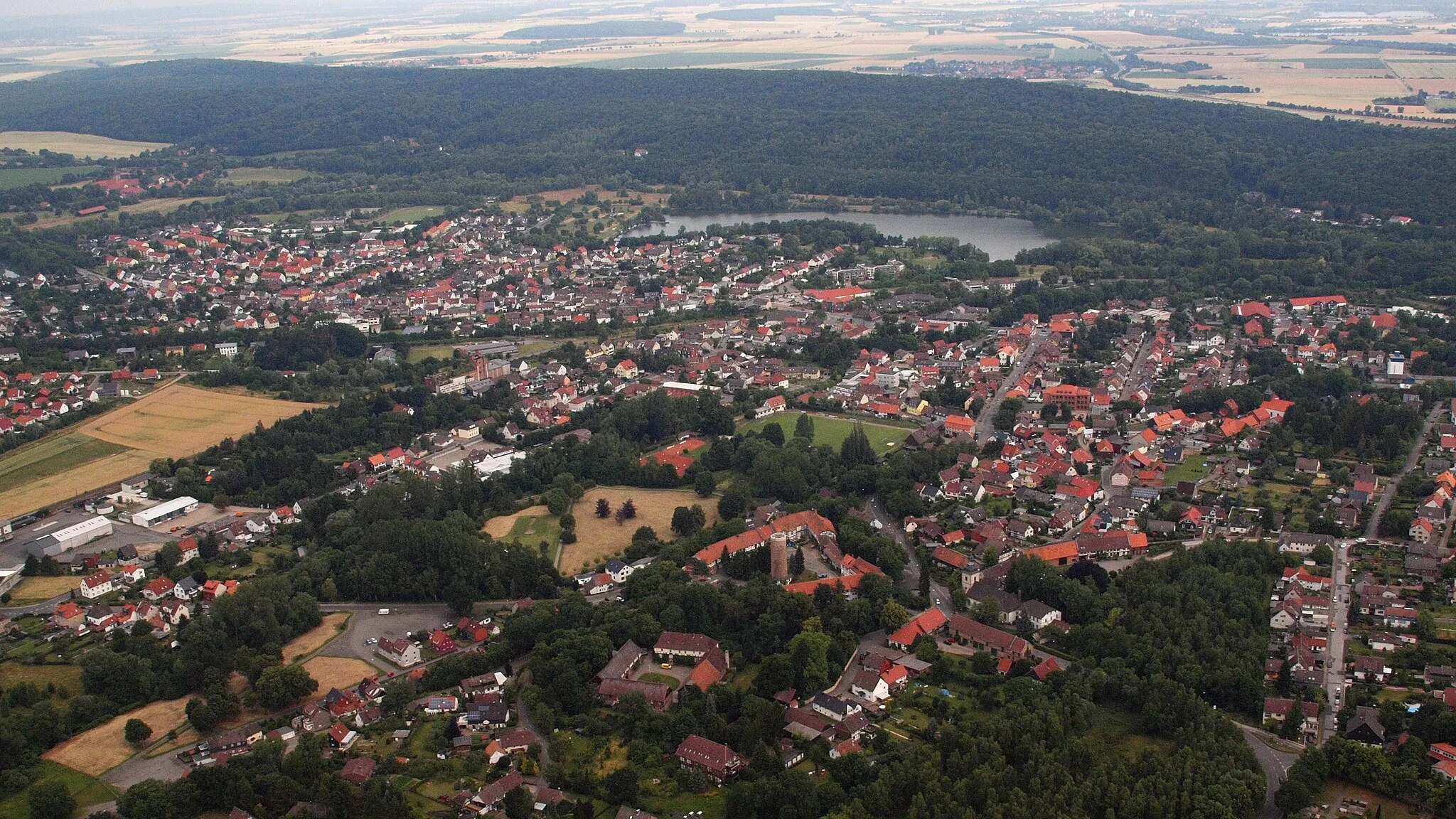 Photo showing: Vienenburg aus südlicher Richtung, Luftaufnahme (2015)
