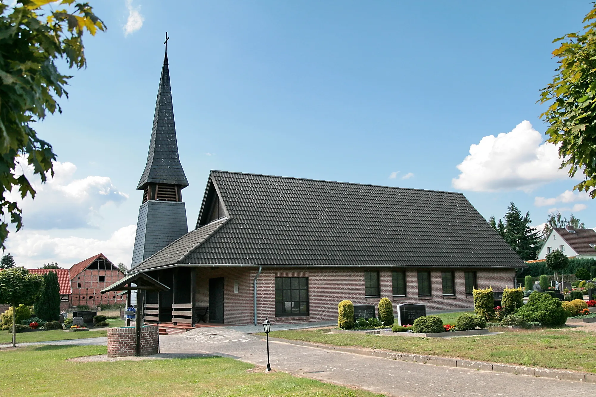 Photo showing: Friedhofskapelle in Osloß (Gifhorn)